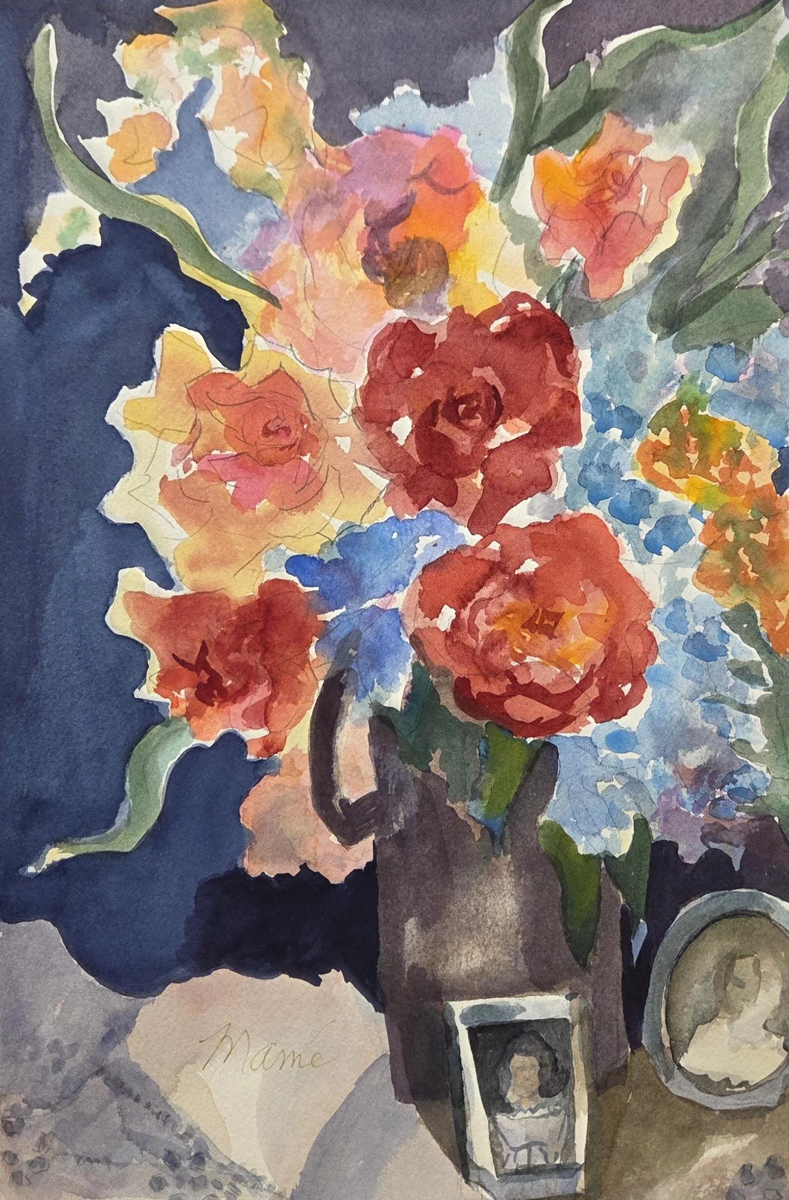 EG050- "Forget Me Nots", 10x14, watercolor