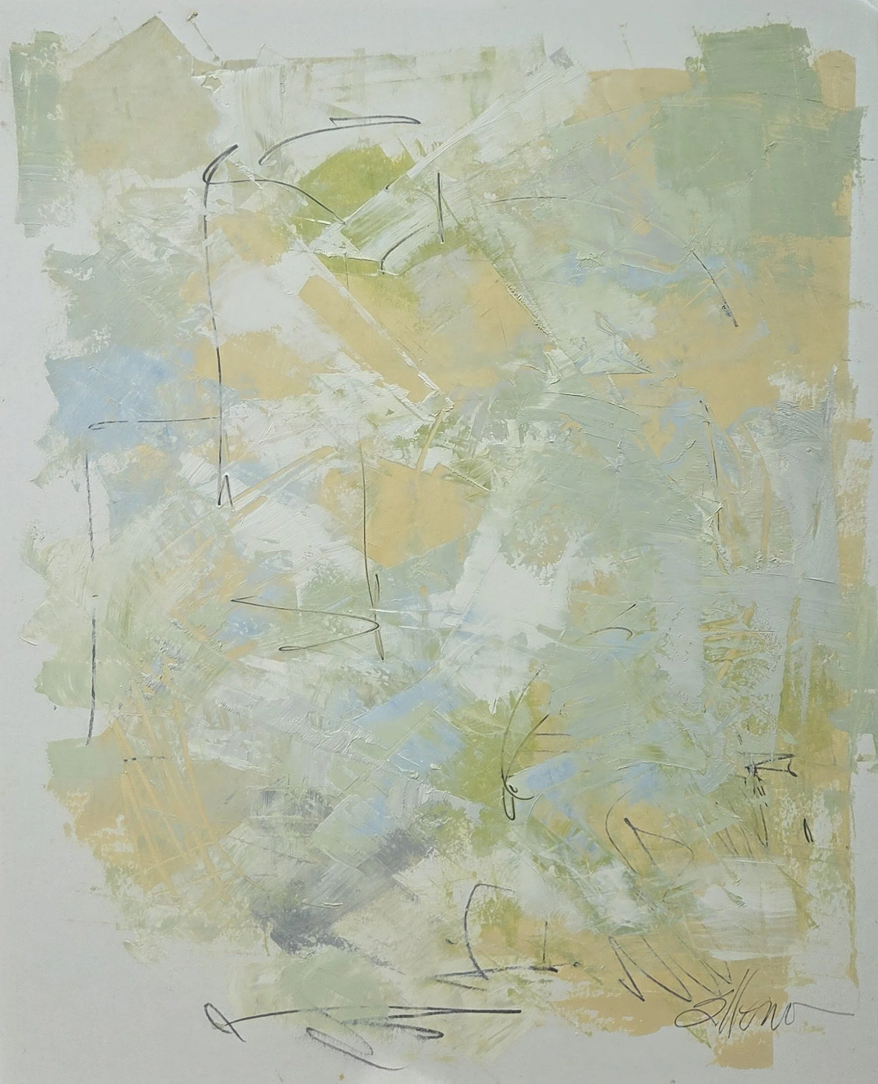 JE853- In the Clouds II, 14x17, oil on paper