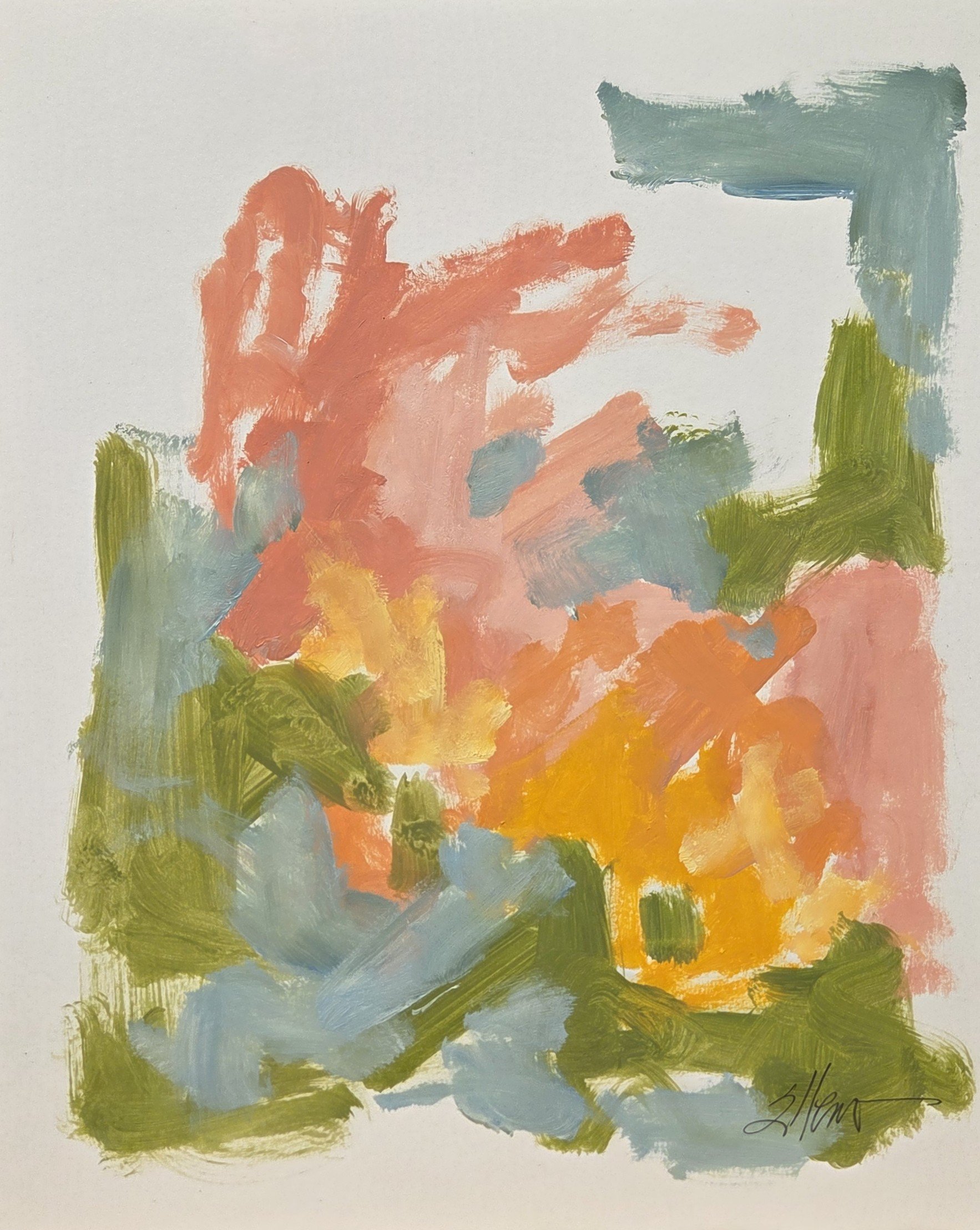 JE860- Summer Fling III, 14x17, oil on paper