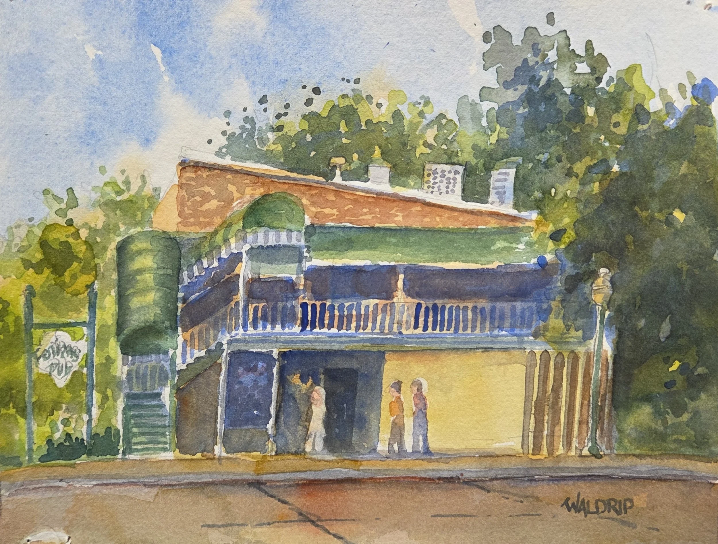 DW441- Fenian's, 7.5x6, watercolor