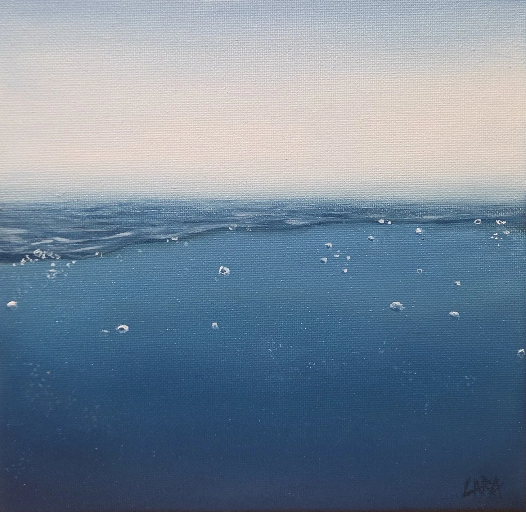 LM015- Below the Surface, 8x8, oil on canvas