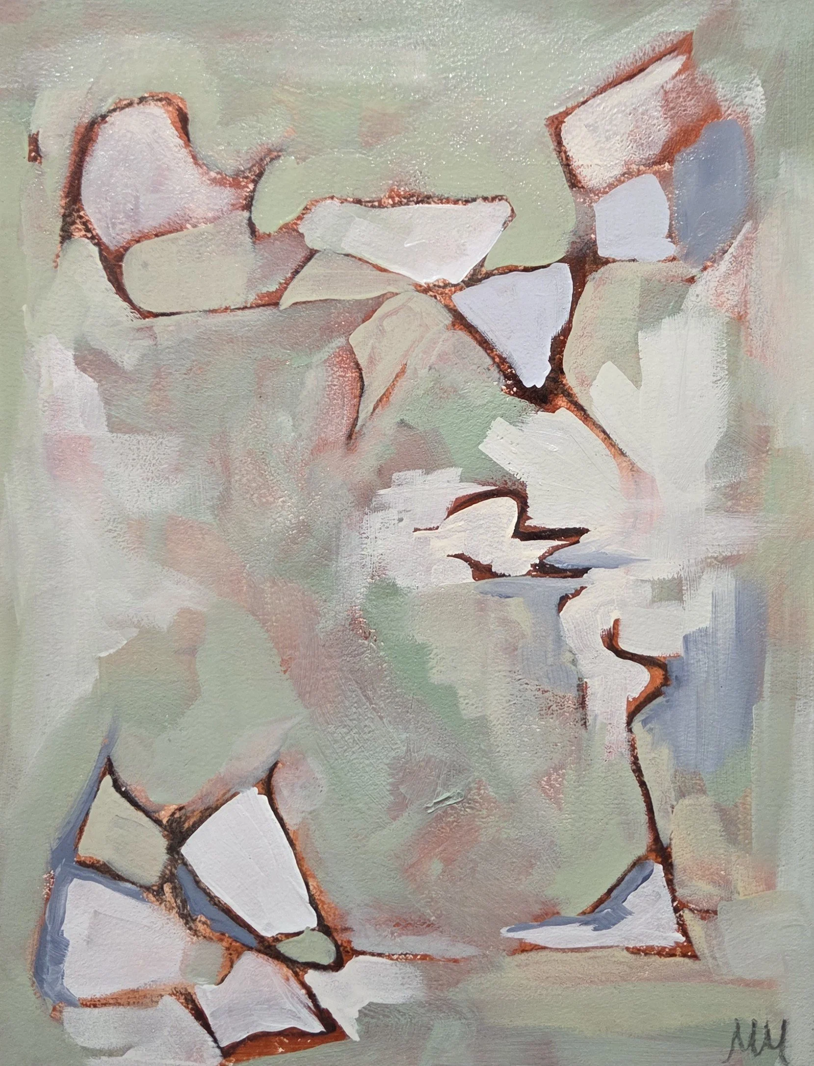 MM016- What Can We Do At This Point? IV, 11.5x15.5, oil on paper