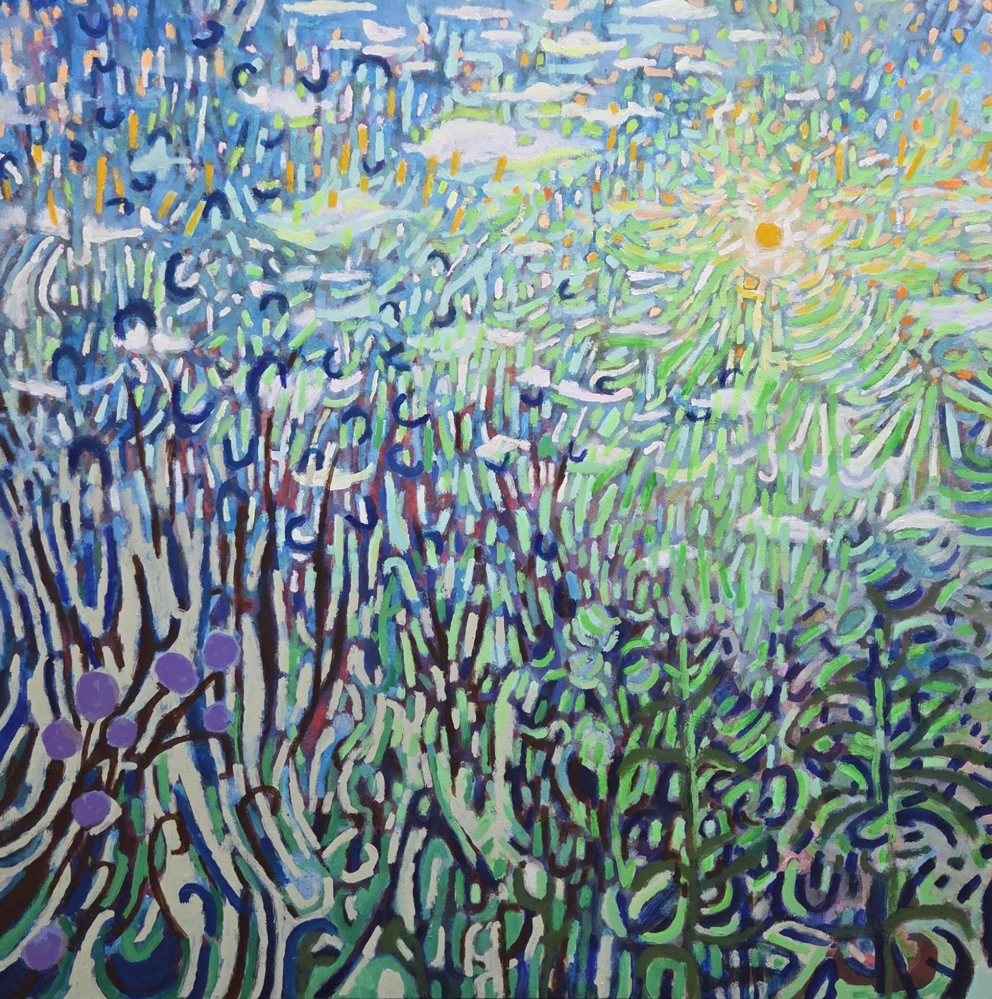 RM103- Message in a Bottle, 40x40, acrylic on canvas