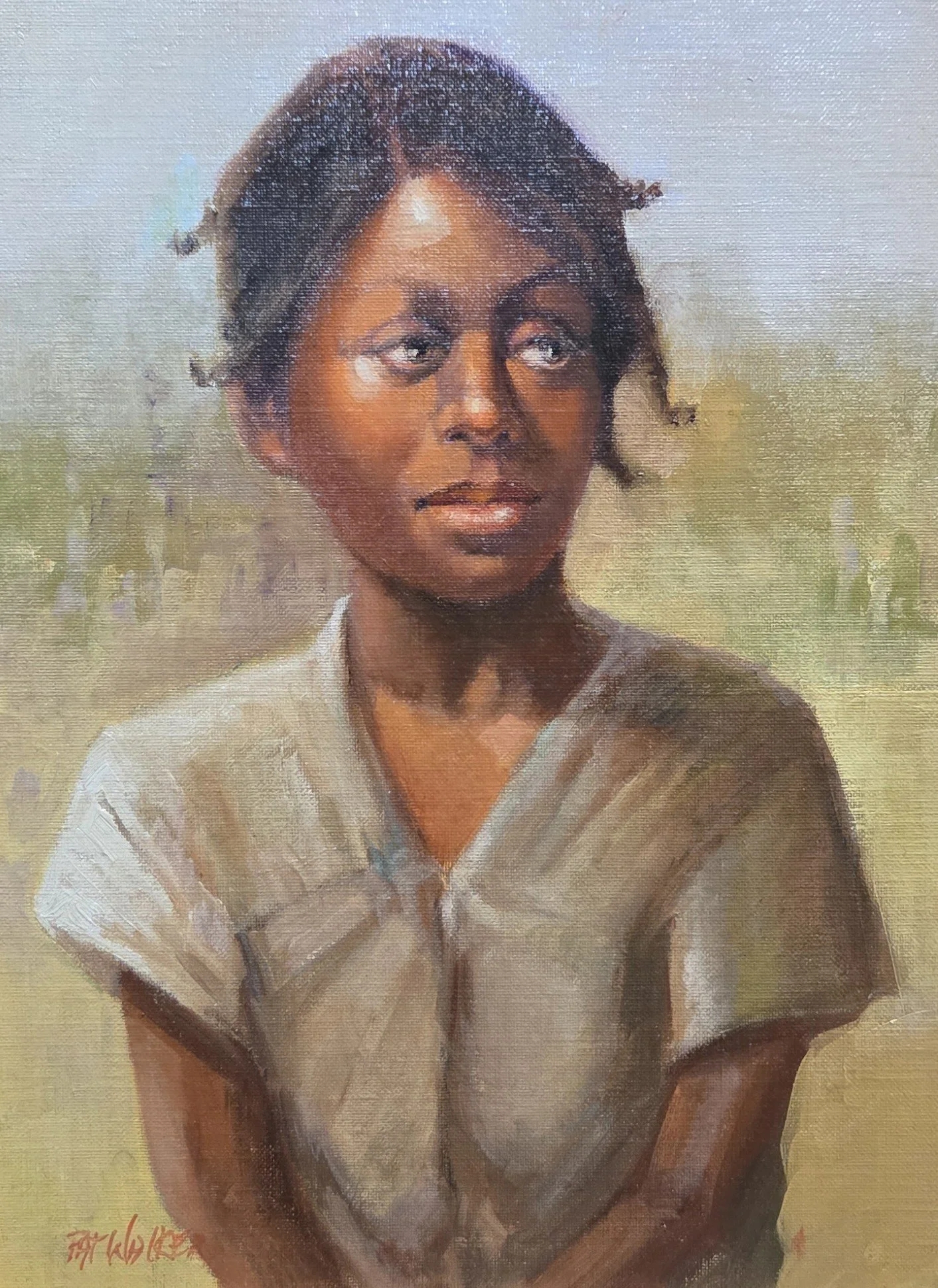 Pat Walker, Portrait of a Young Lady, 9x12, oil on board