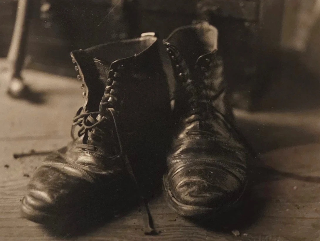 David Halliday, Untitled- Boots, 1994, #7/15, 7x6, toned silver gelatin print