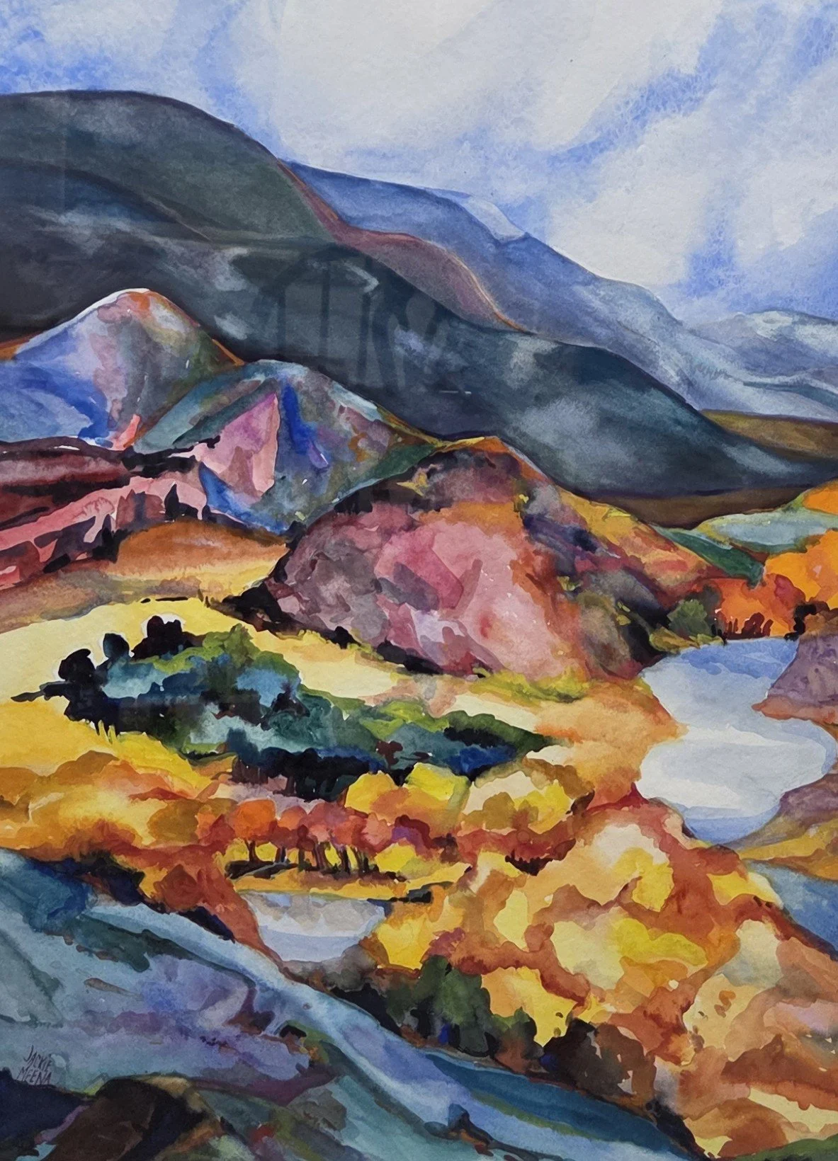 Jackie Meena, View from the Top (Colorado), 22x30, watercolor