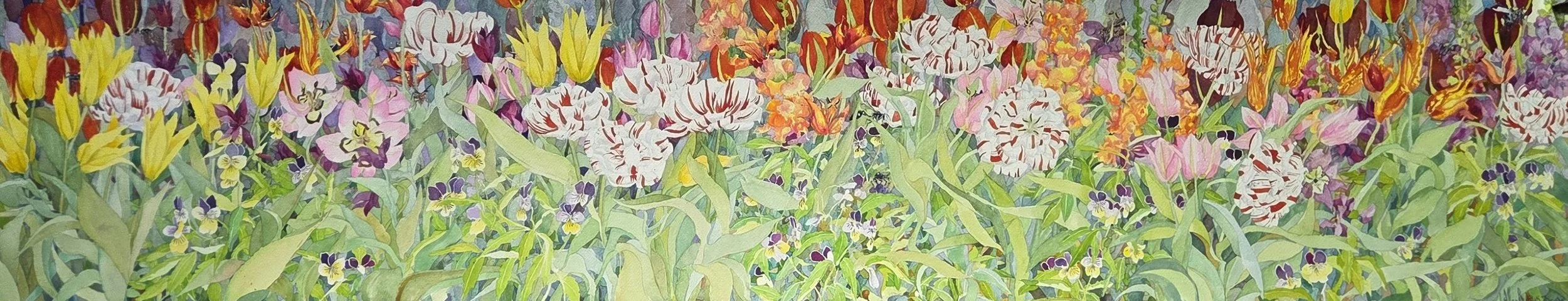 JAB121- Momentary Pause, 52x11, watercolor