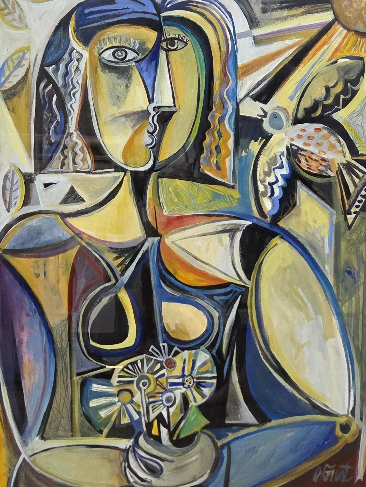 Amy Giust, Bouquet of Happy Thoughts, 22x30, mixed media
