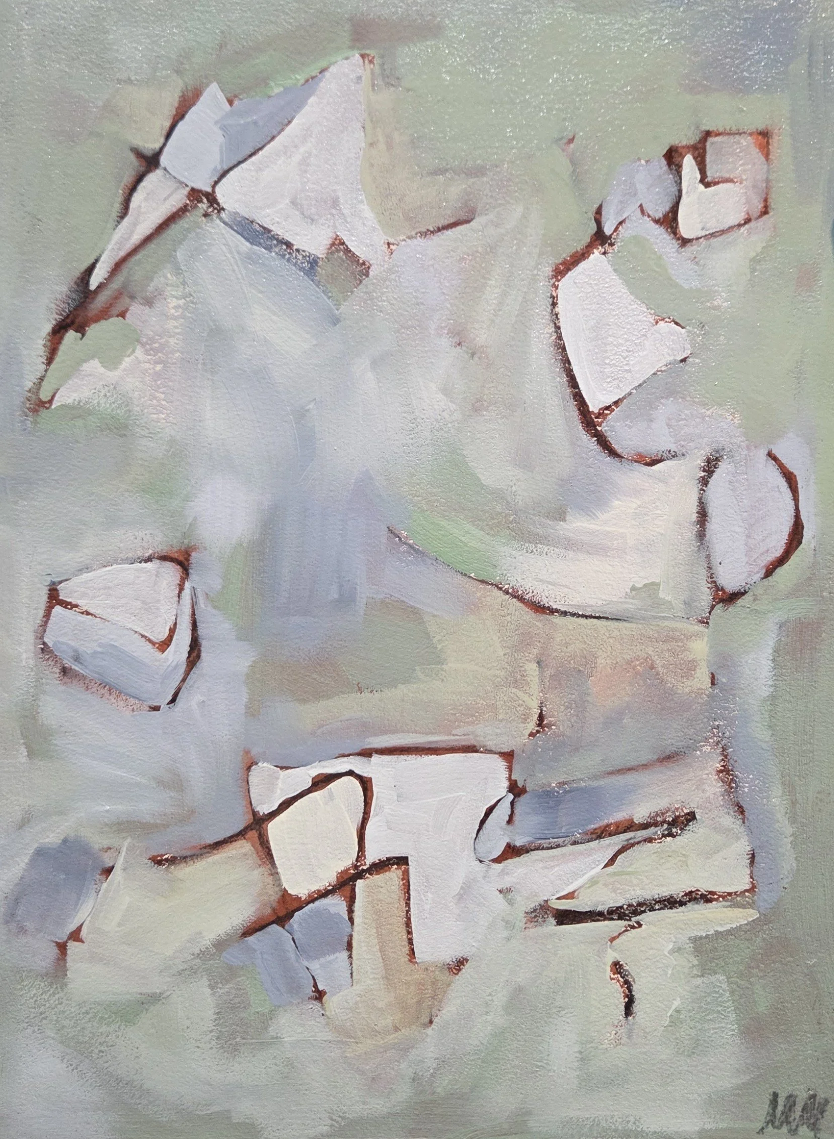 MM013- What Can We Do At This Point? I, 11.5x15.5, oil on paper