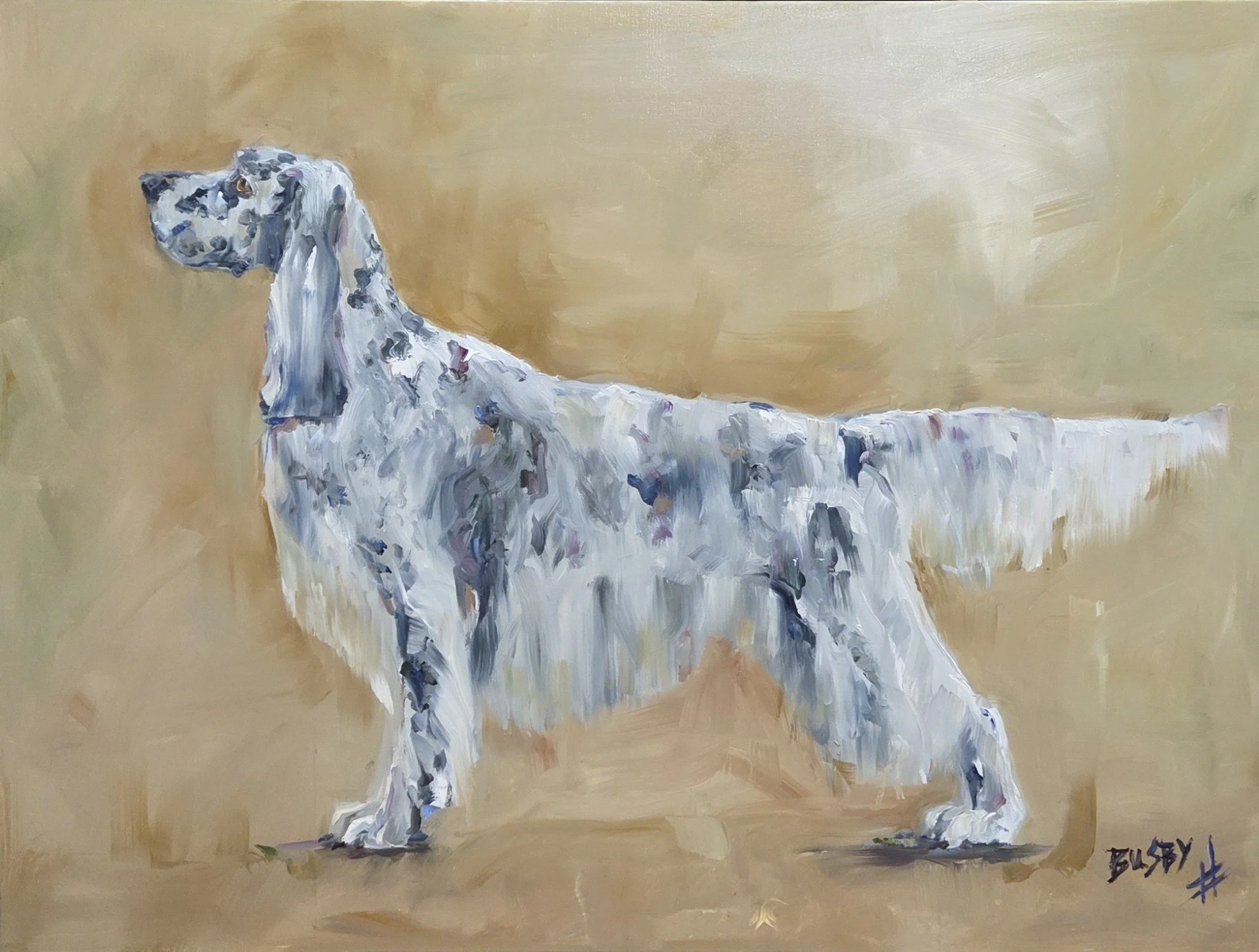 LB043- Setter Down Now, 40x30, oil on canvas