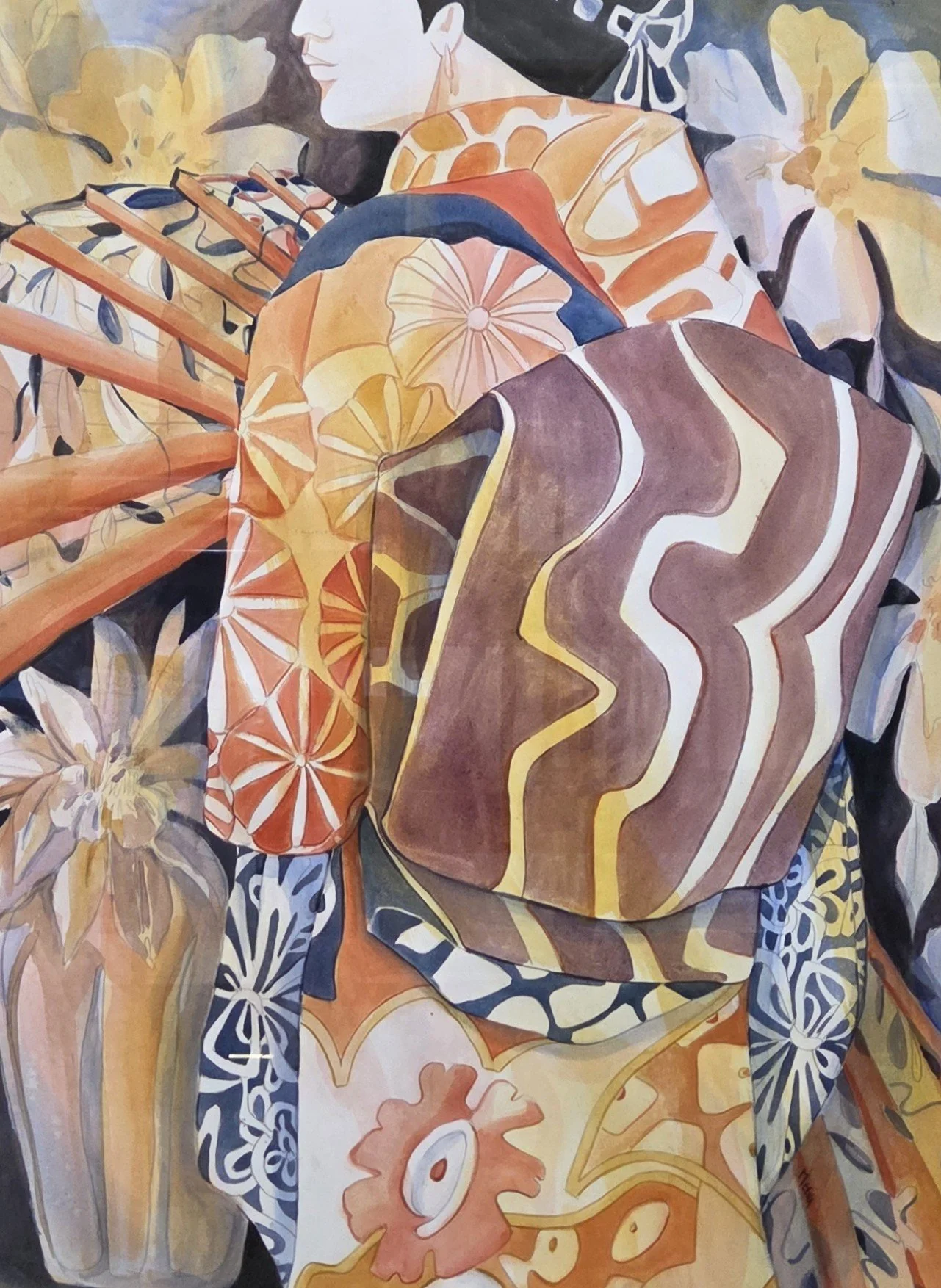 Jackie Meena, The Lady Ochiba, 22x30, watercolor