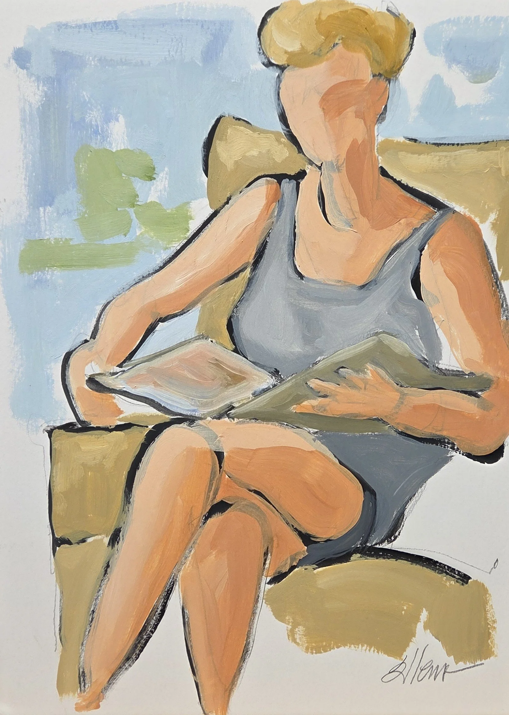 JE833- Vibin' VI, 9x12, oil on paper