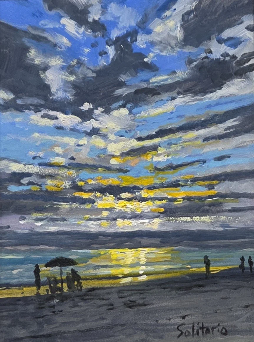BS259- Sunset Study, 6x8, oil on board