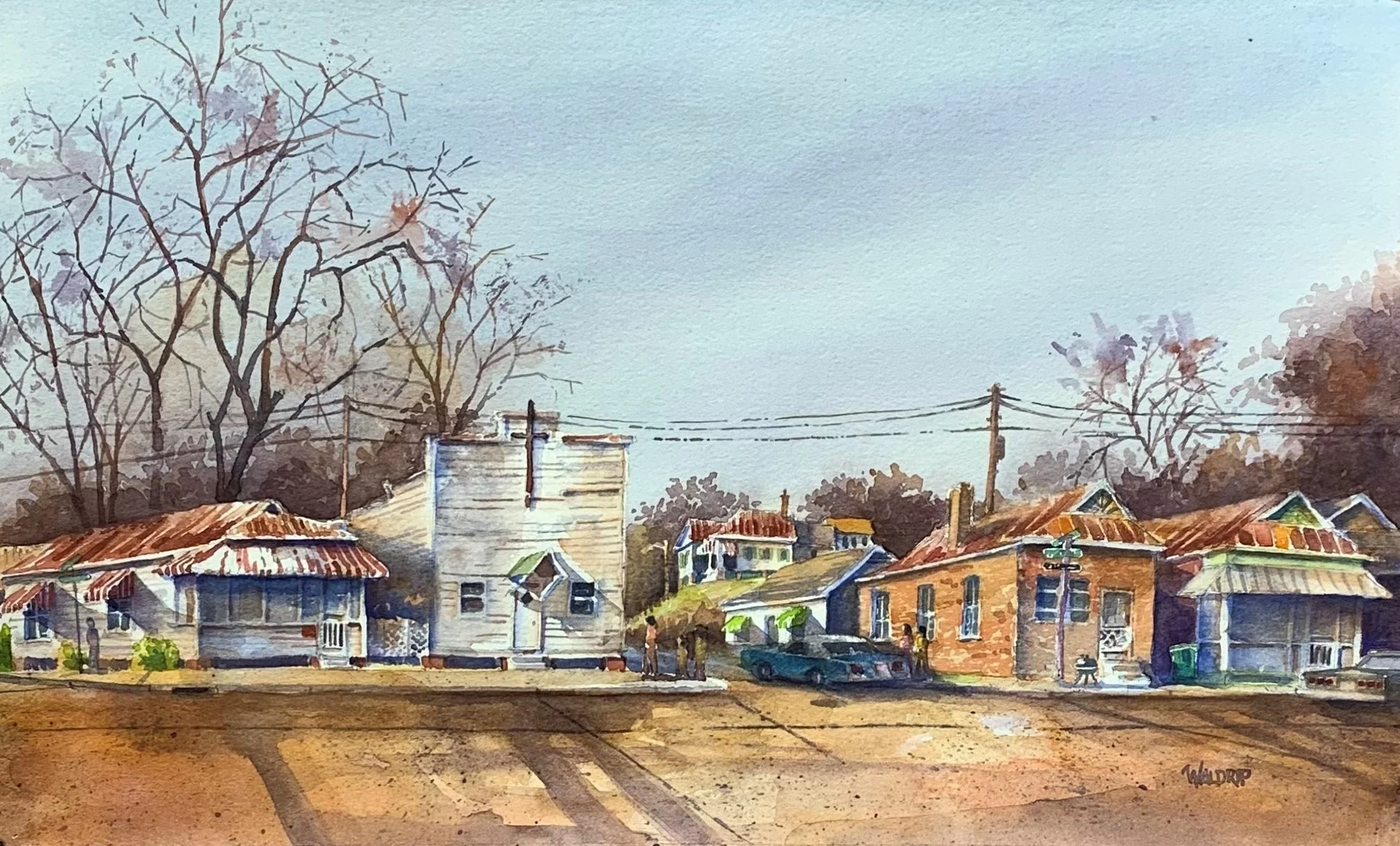 DW317- Sidewalk Salvation, 18x11.5, watercolor