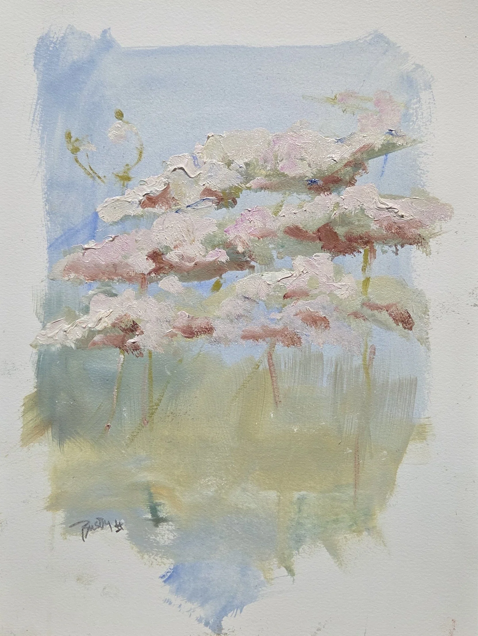 *SOLD* LB047- Sky Blue, 12x16, oil on paper