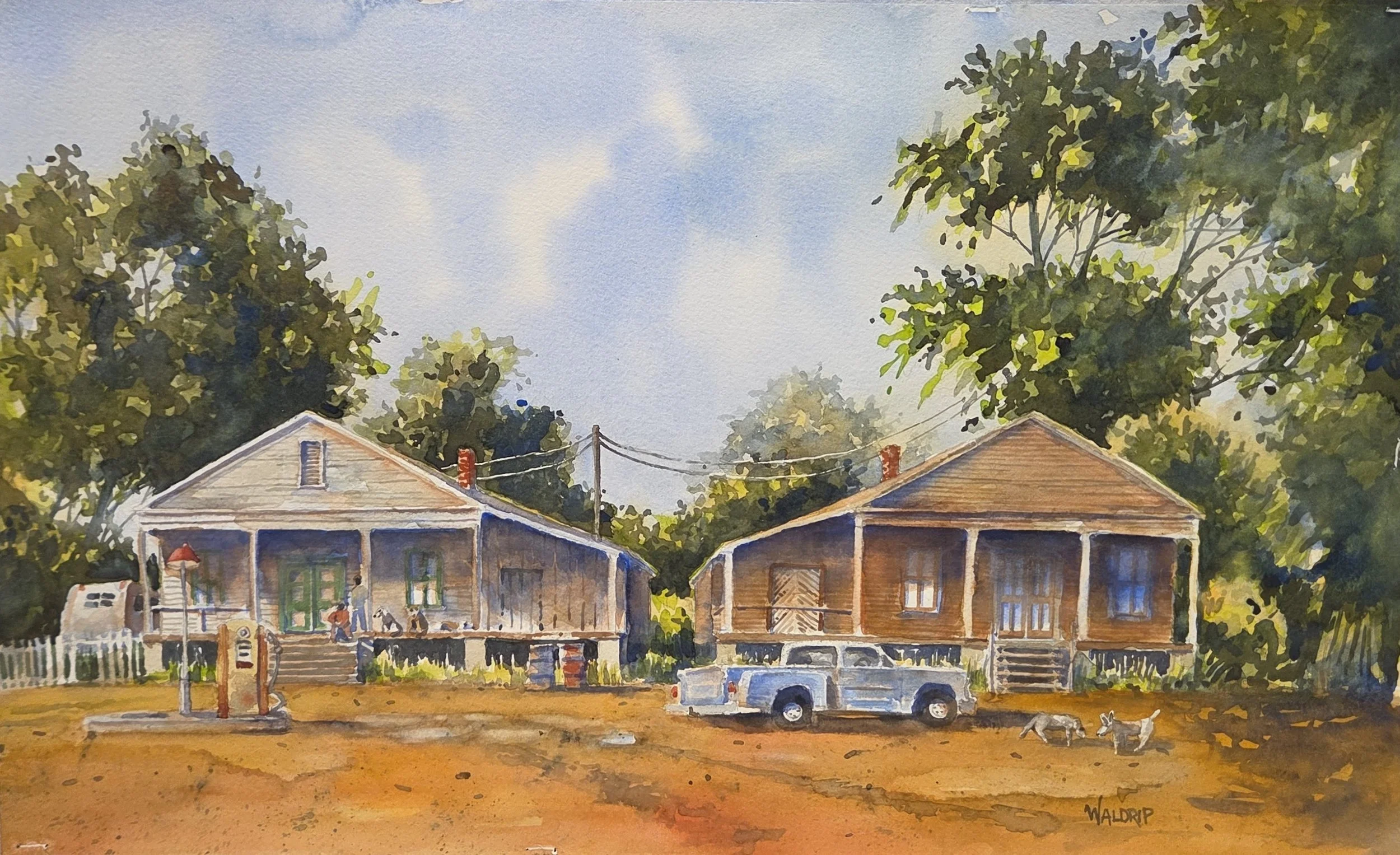 DW490- Filler Up, 20.5x13, watercolor