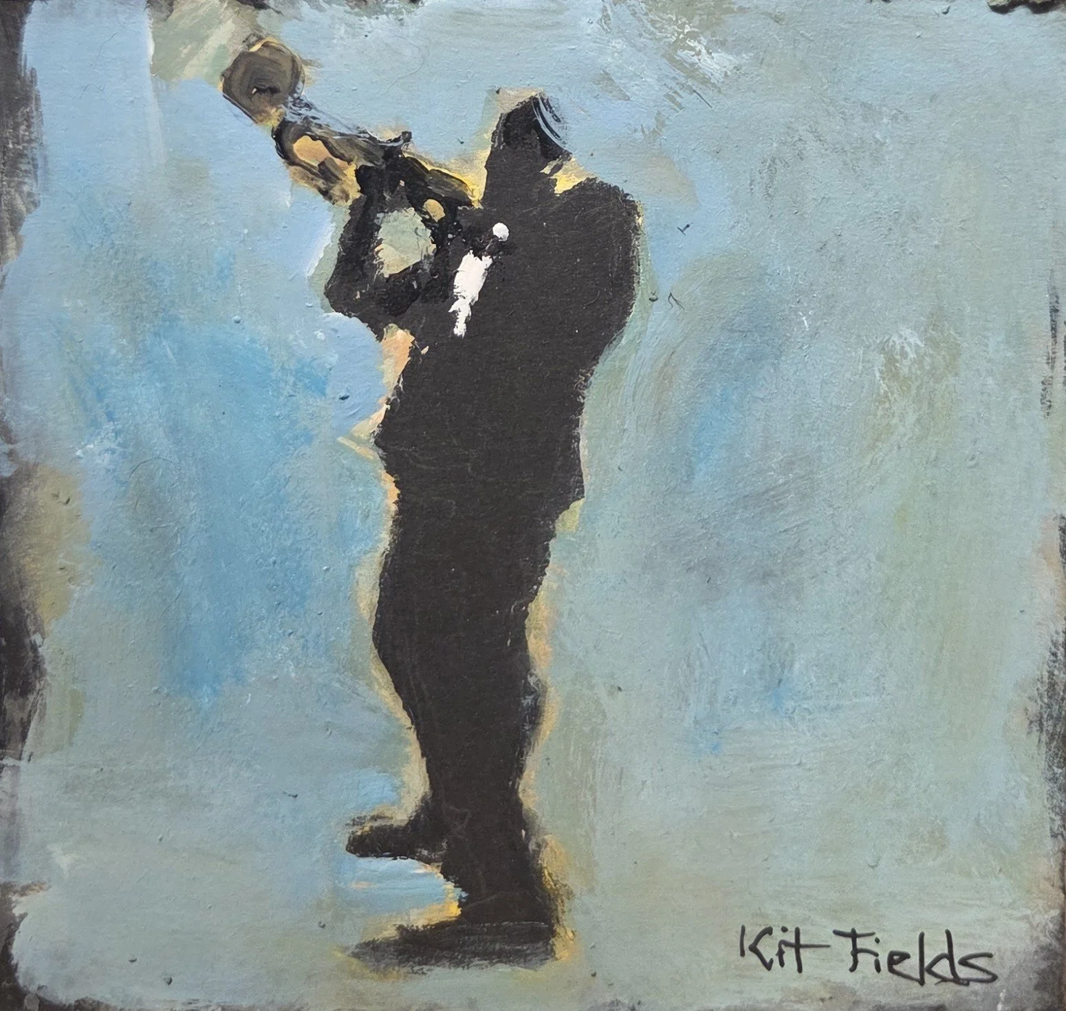 KF836- Tiny Tunes II, 4x4, gouache