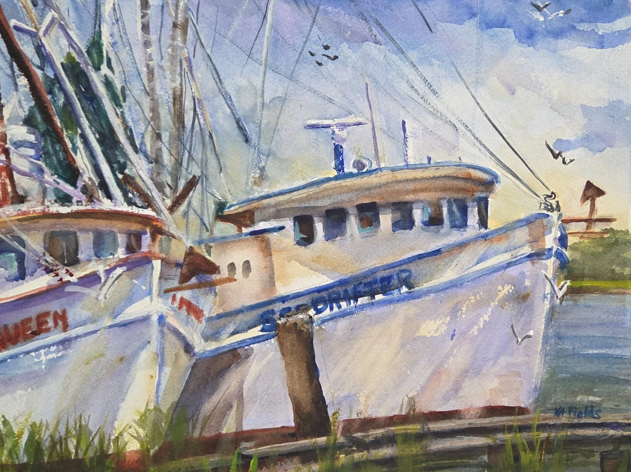 KF824- Sea Drifter, 15.5x11.5, watercolor