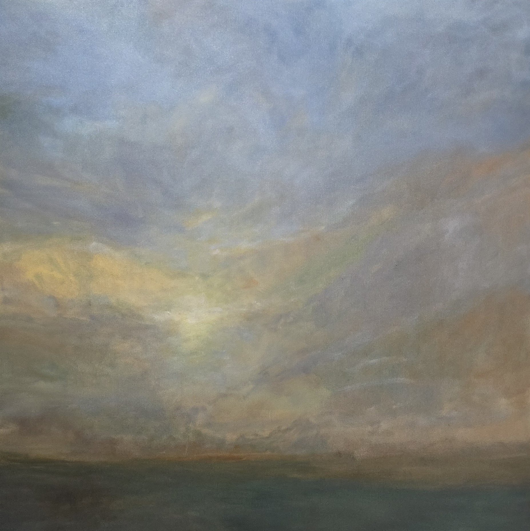 GG649- Golden Glow, 48x48, oil on canvas