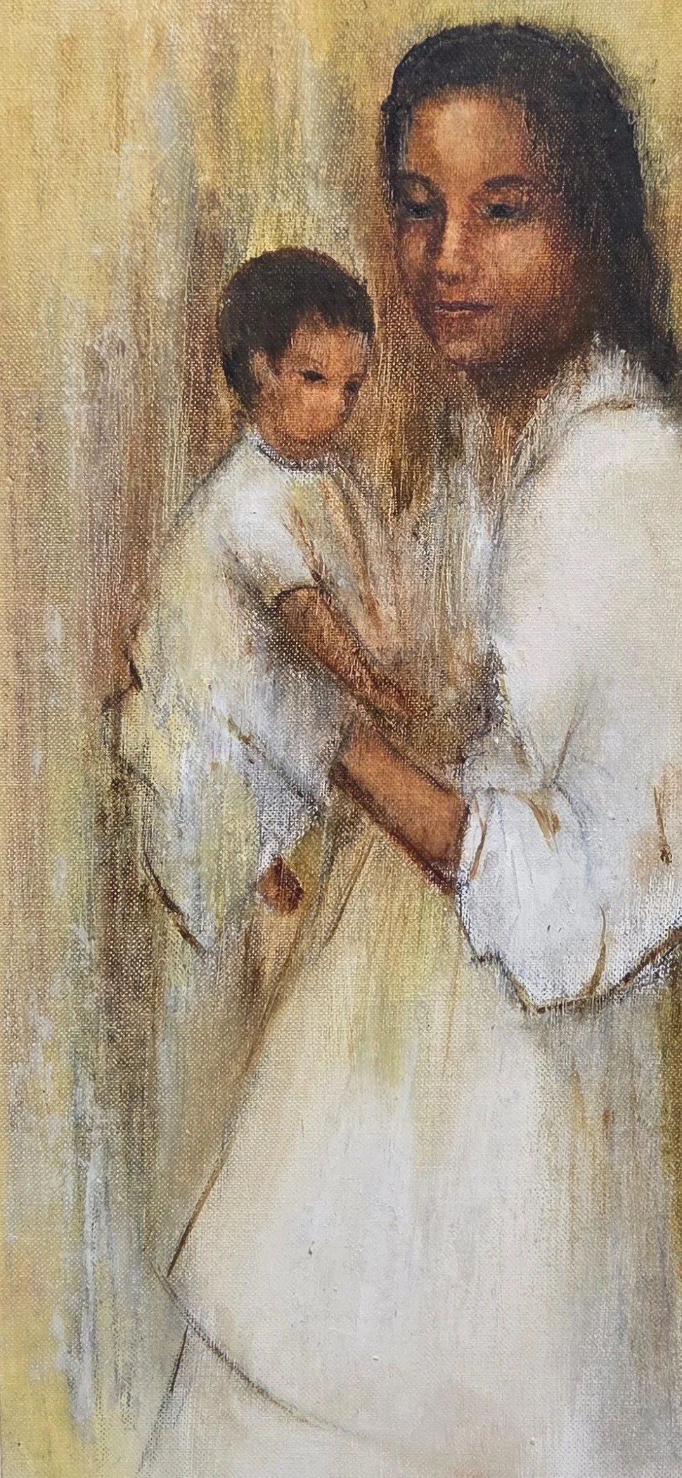 Mary Katharine Loyocano, Mother and Child Choctaw, 8x16, oil on board