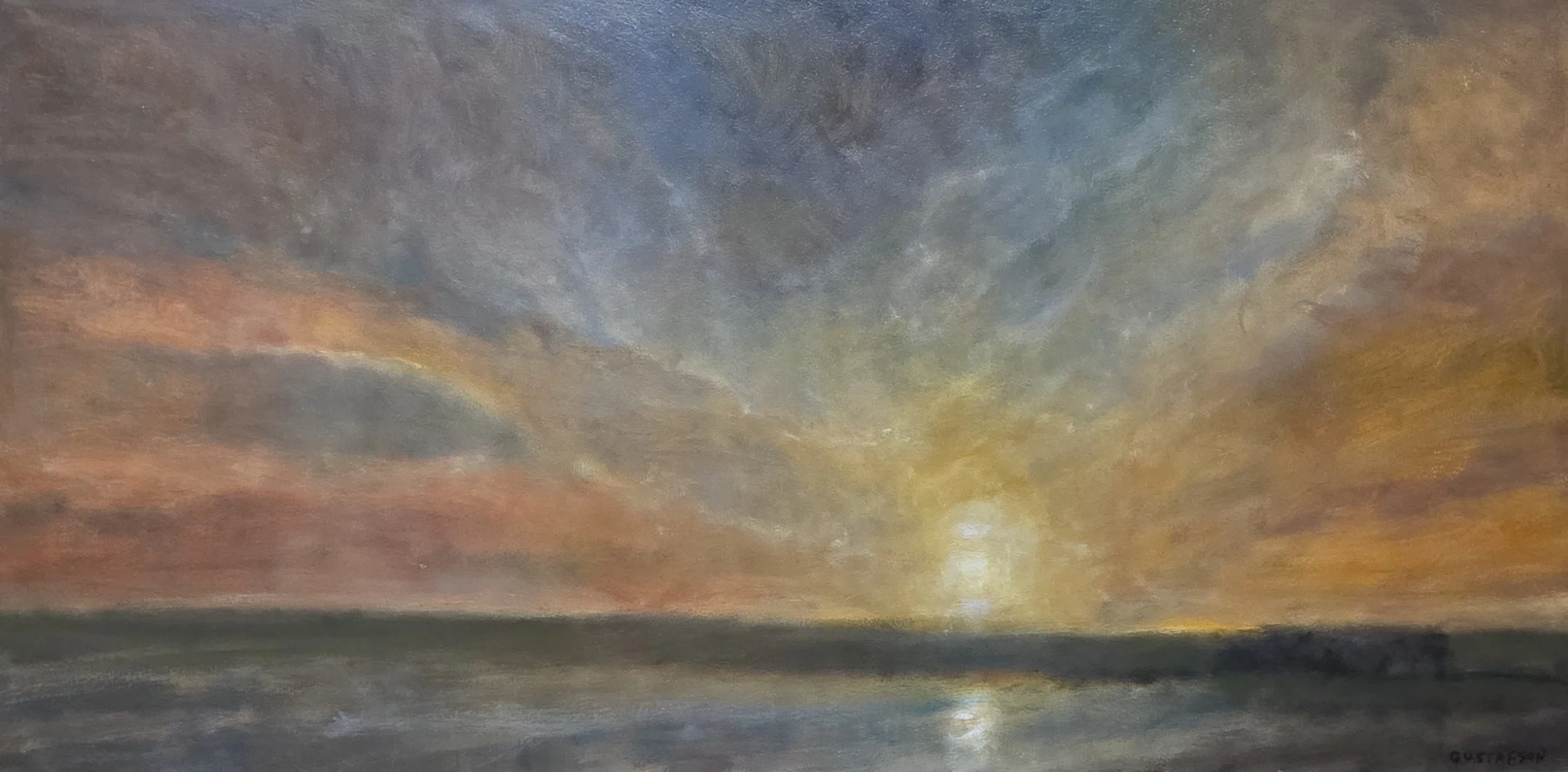 GG656- Shallow Waters, 48x24, oil on canvas