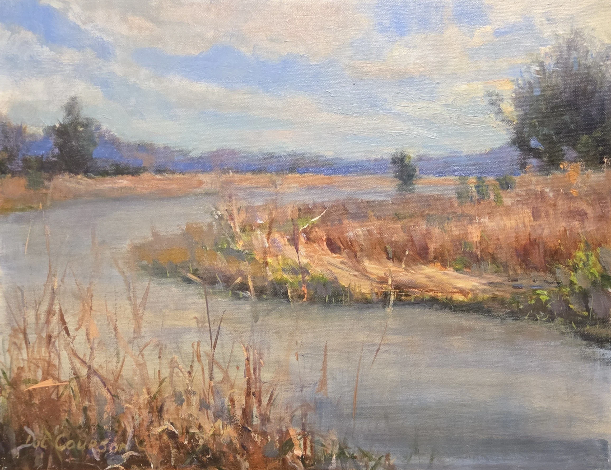 DC010- Riverbend Retreat, 18x14, oil on canvas