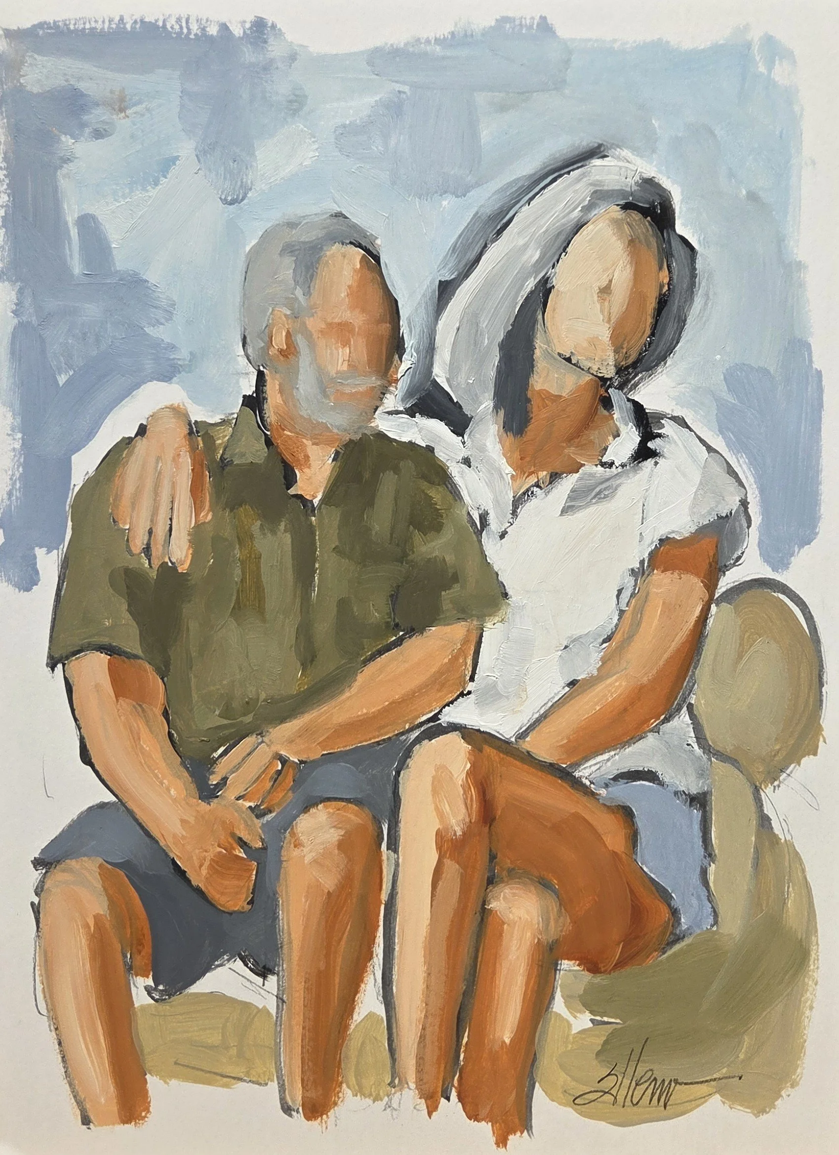 JE834- Vibin' VII, 9x12, oil on paper