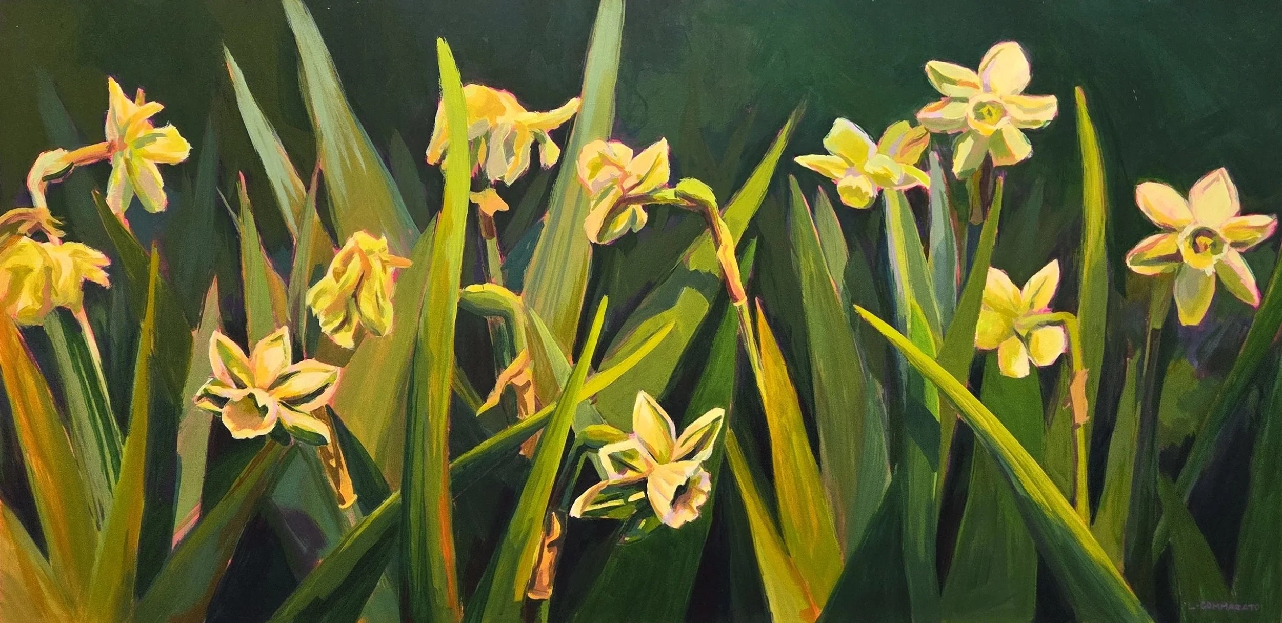 LC043- Quiet Morning, 36x18, acrylic on board