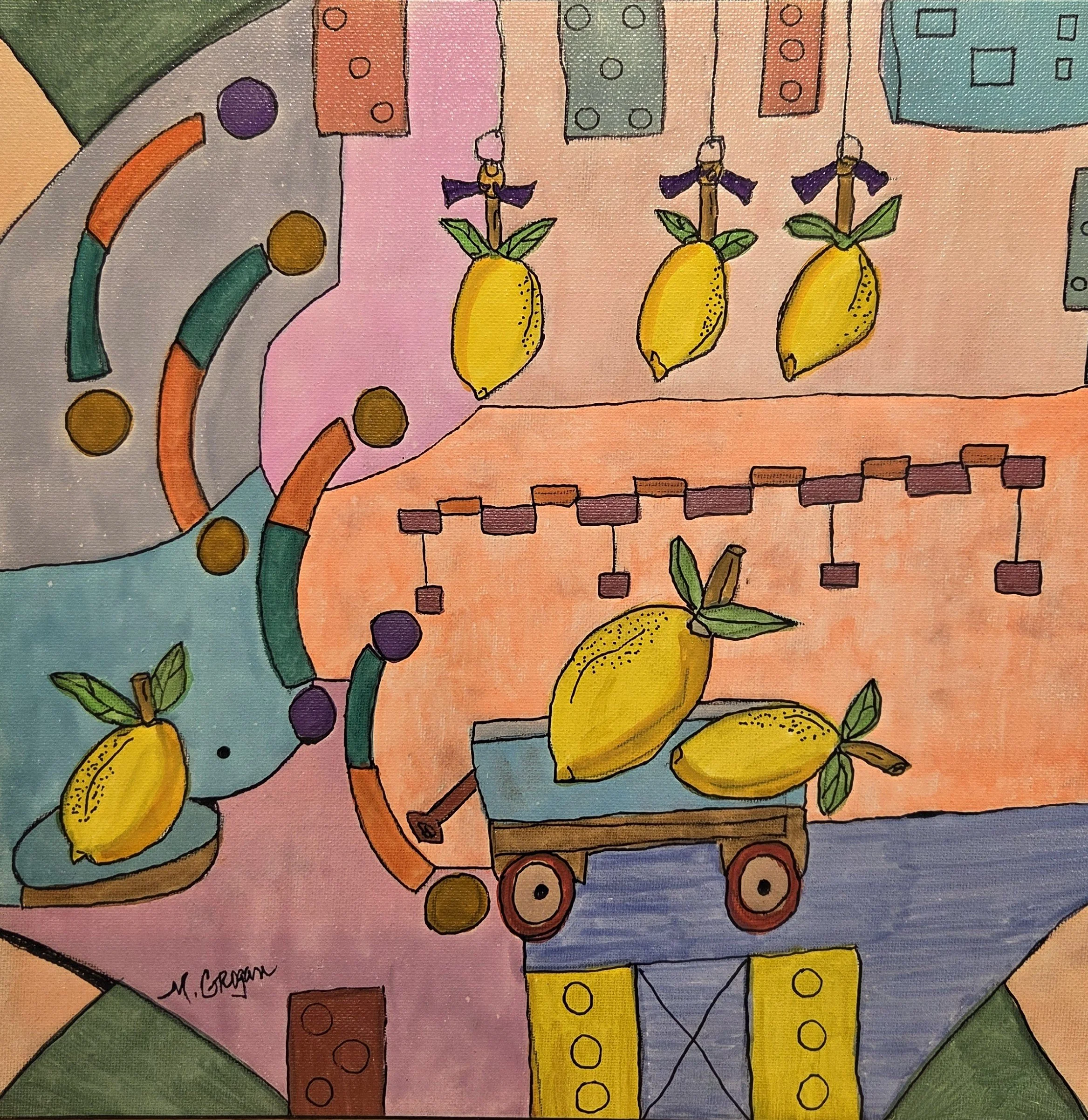 MG094- Odd, Very Odd...Compostition, 12x12, mixed media