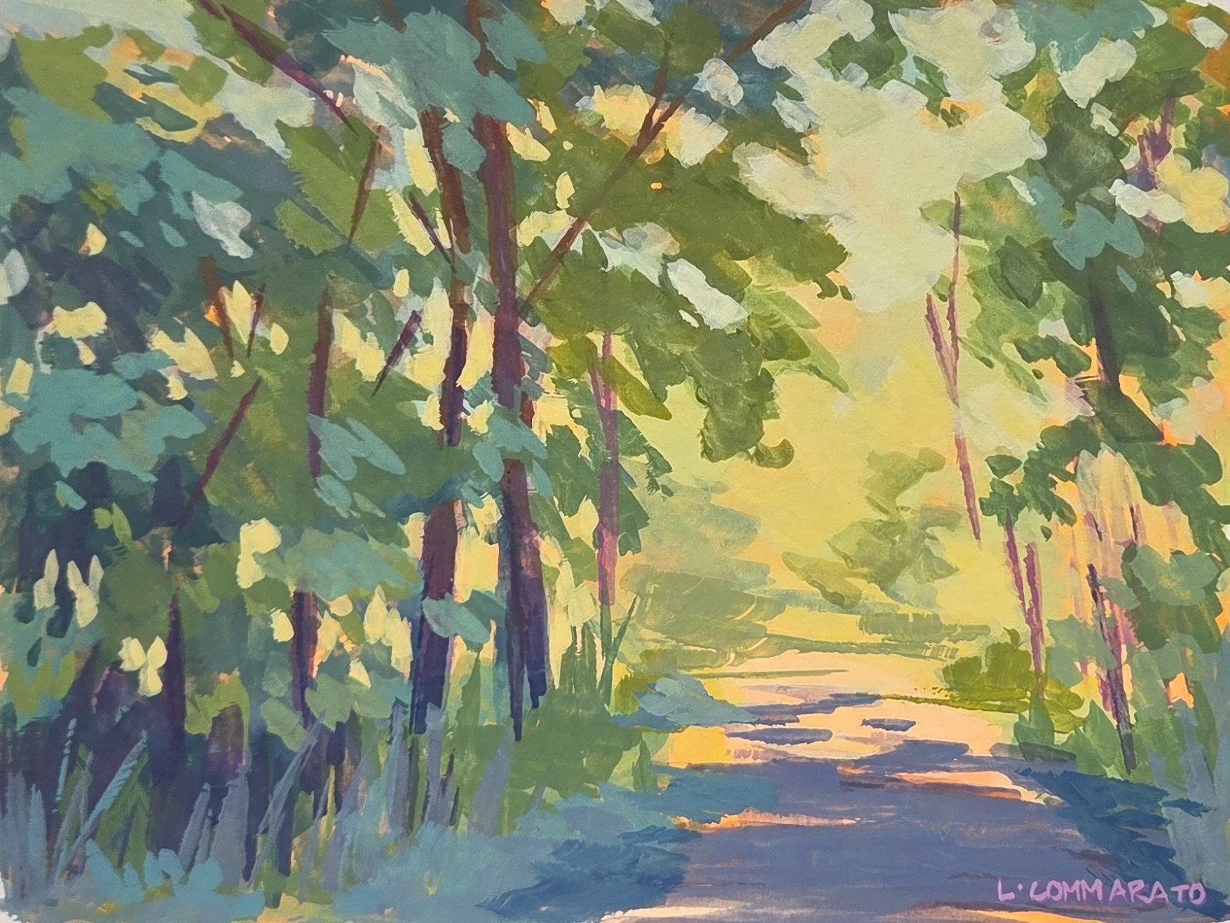 LC055- Keep Going, 9x7, gouache