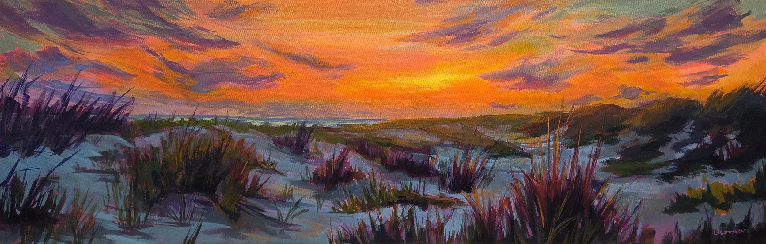 LC057- Stay a Litlle Longer, 36x12, acrylic on canvas