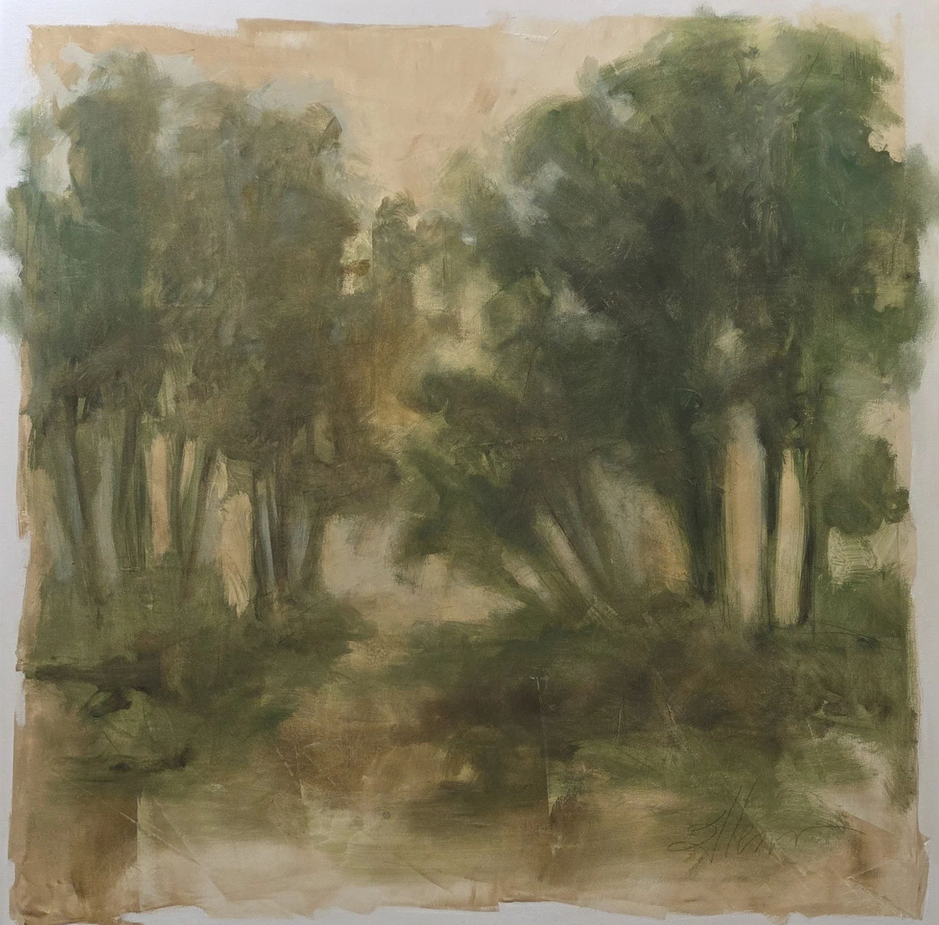 JE845- Forbidden Forest, 36x36, oil on canvas