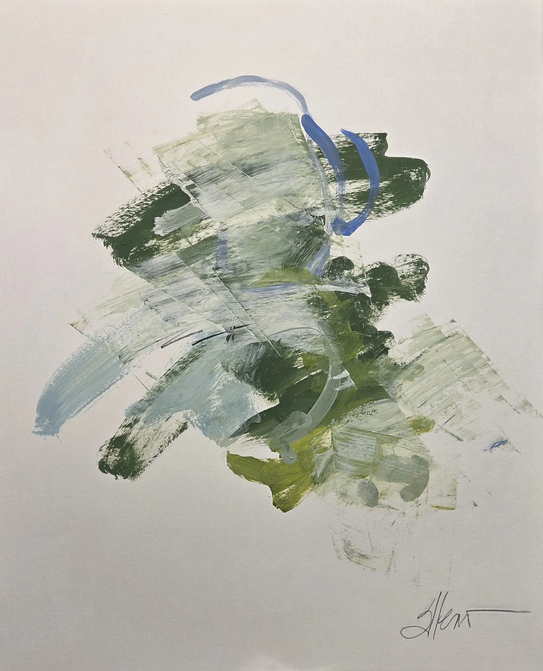 JE798- Verde I, 14x17, oil on paper