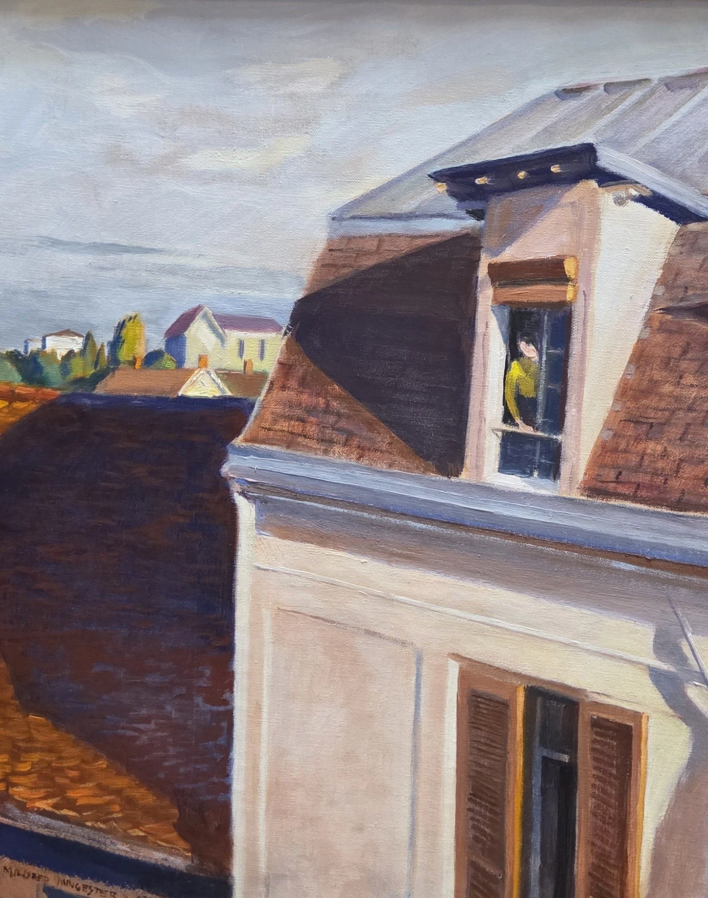 Mildred Wolfe, Untitled- House and Windows, 16x20, oil on canvas