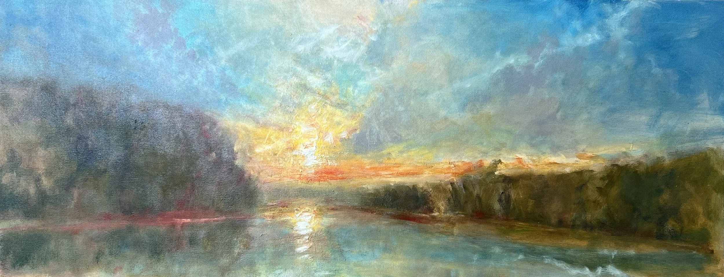 GG606- Let There be Light, 40x16, oil on canvas