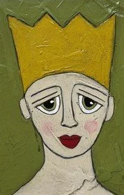 MA458- Growth Happens When You Claim Your Crown, 3.5x5.5, mixed media