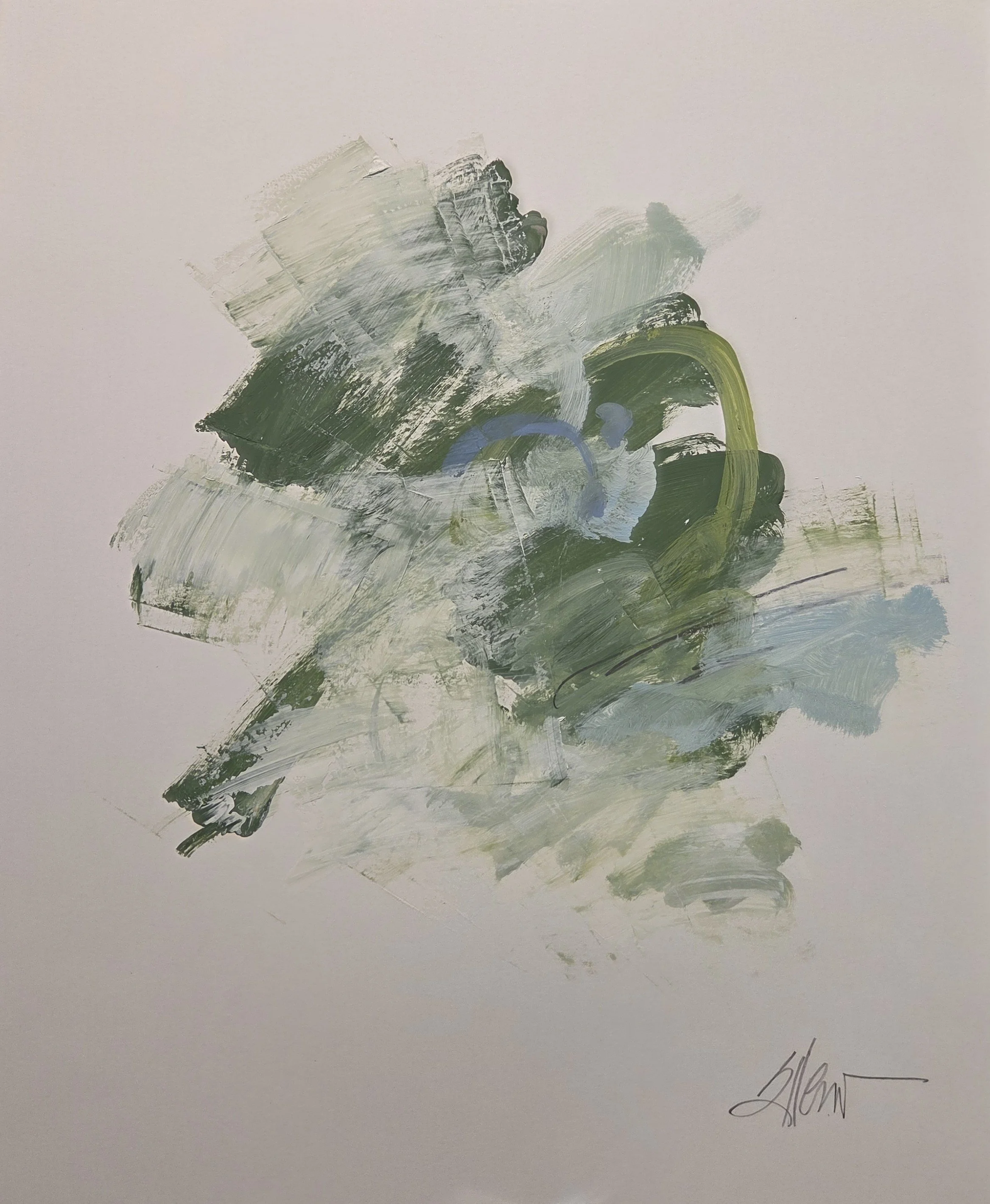 JE799- Verde II, 14x17, oil on paper