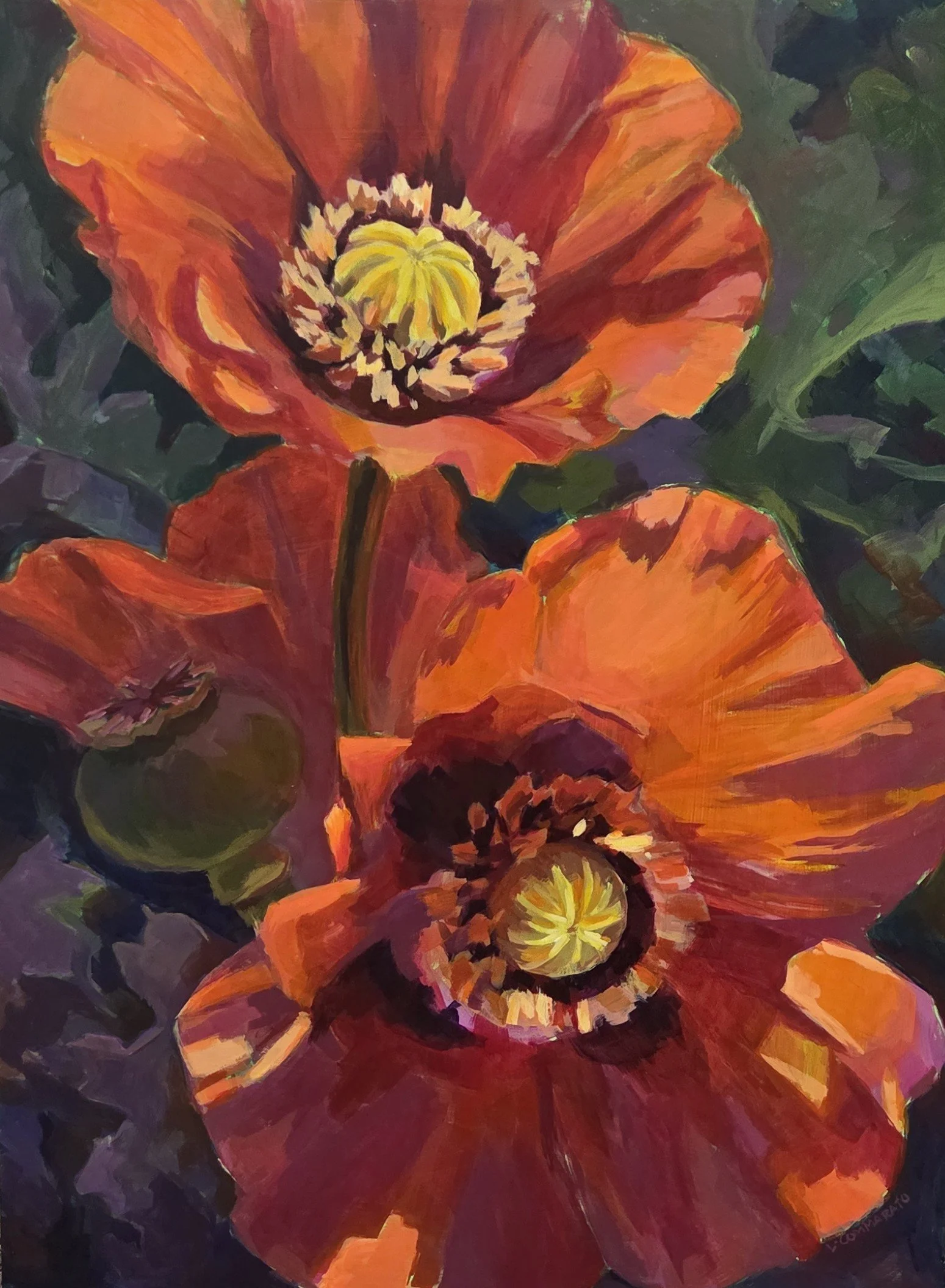 LC042- Staying Present, 18x24, acrylic on board