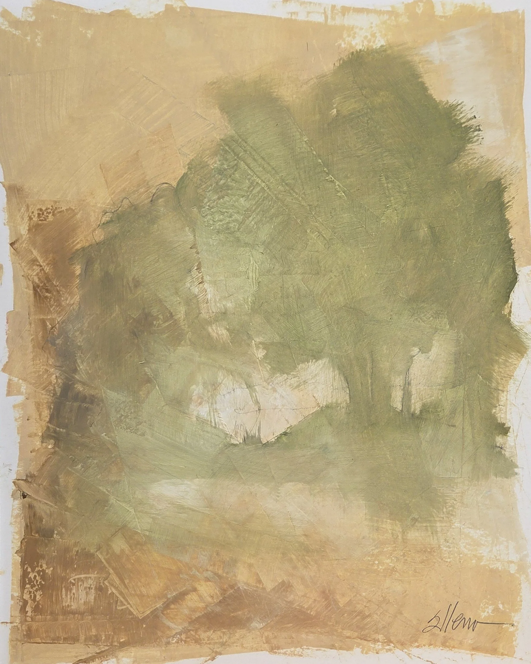 JE836- Forgotten Forest II, 14x17, oil on paper