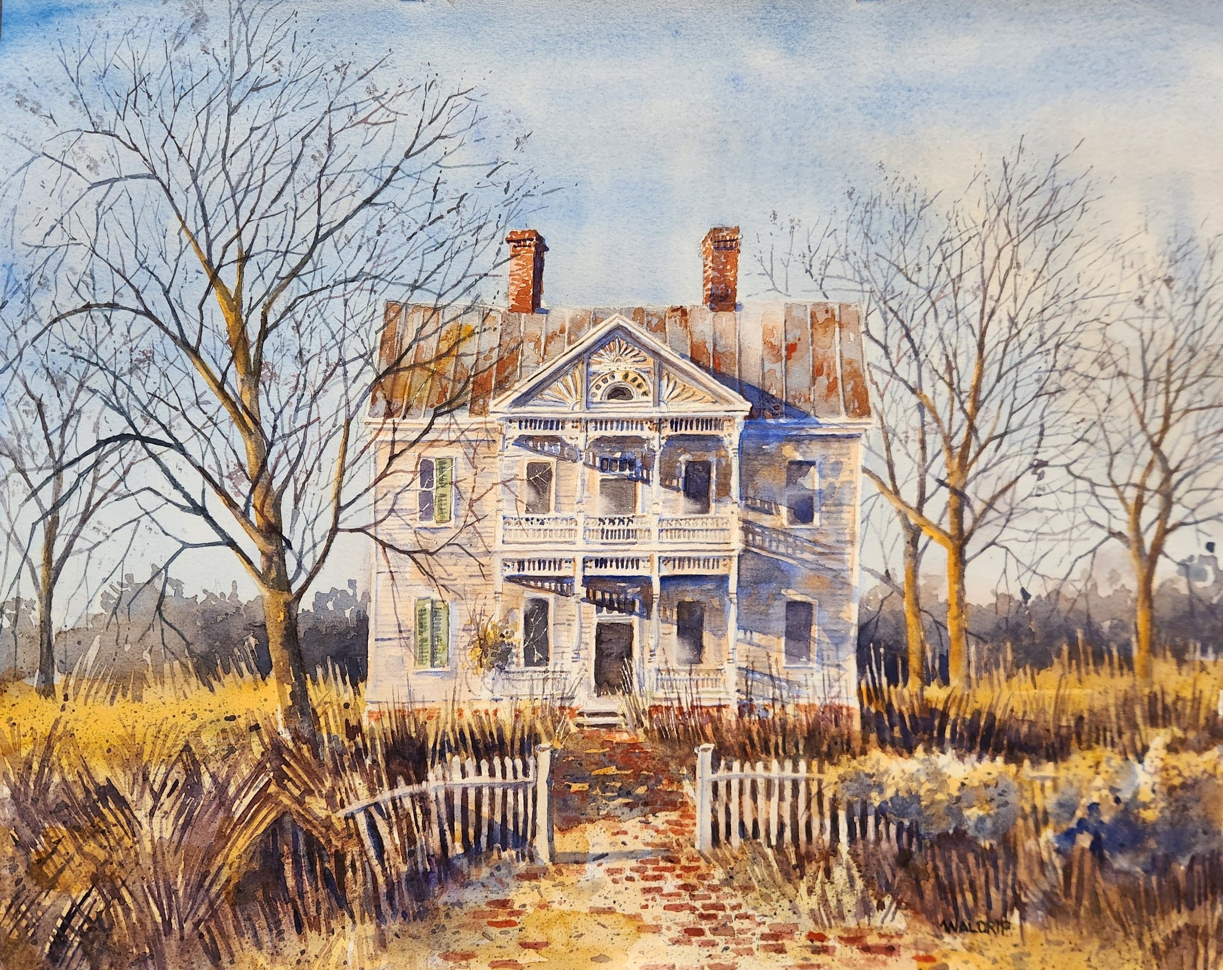 DW438- Old Lorman Hotel, 20x16, watercolor