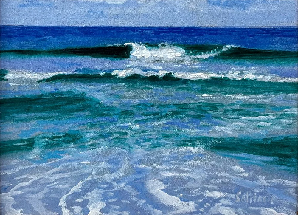 BS258- Small Waves, 8x6, oil on board