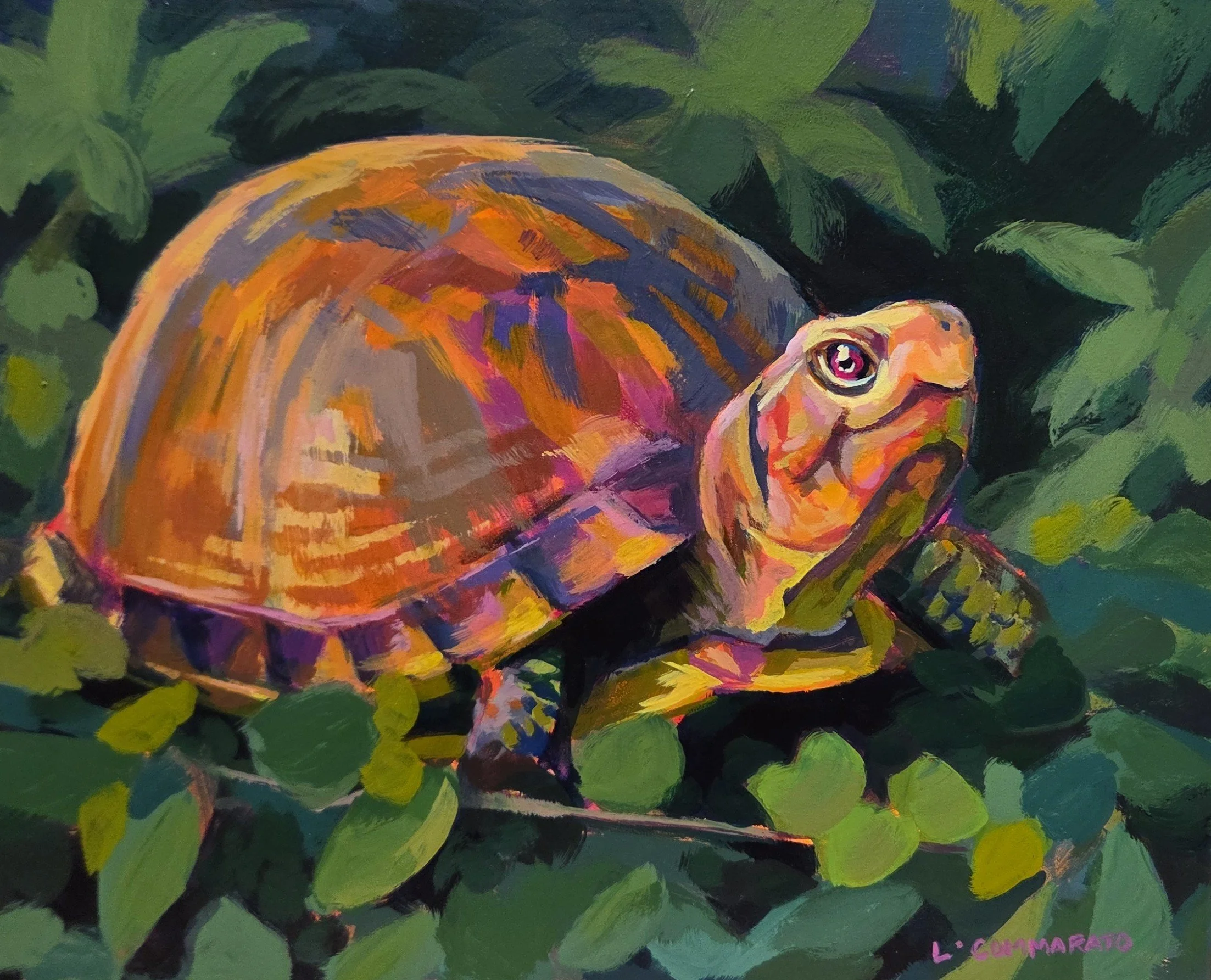 LC058- Garden Visitor, 10x8, acrylic on board