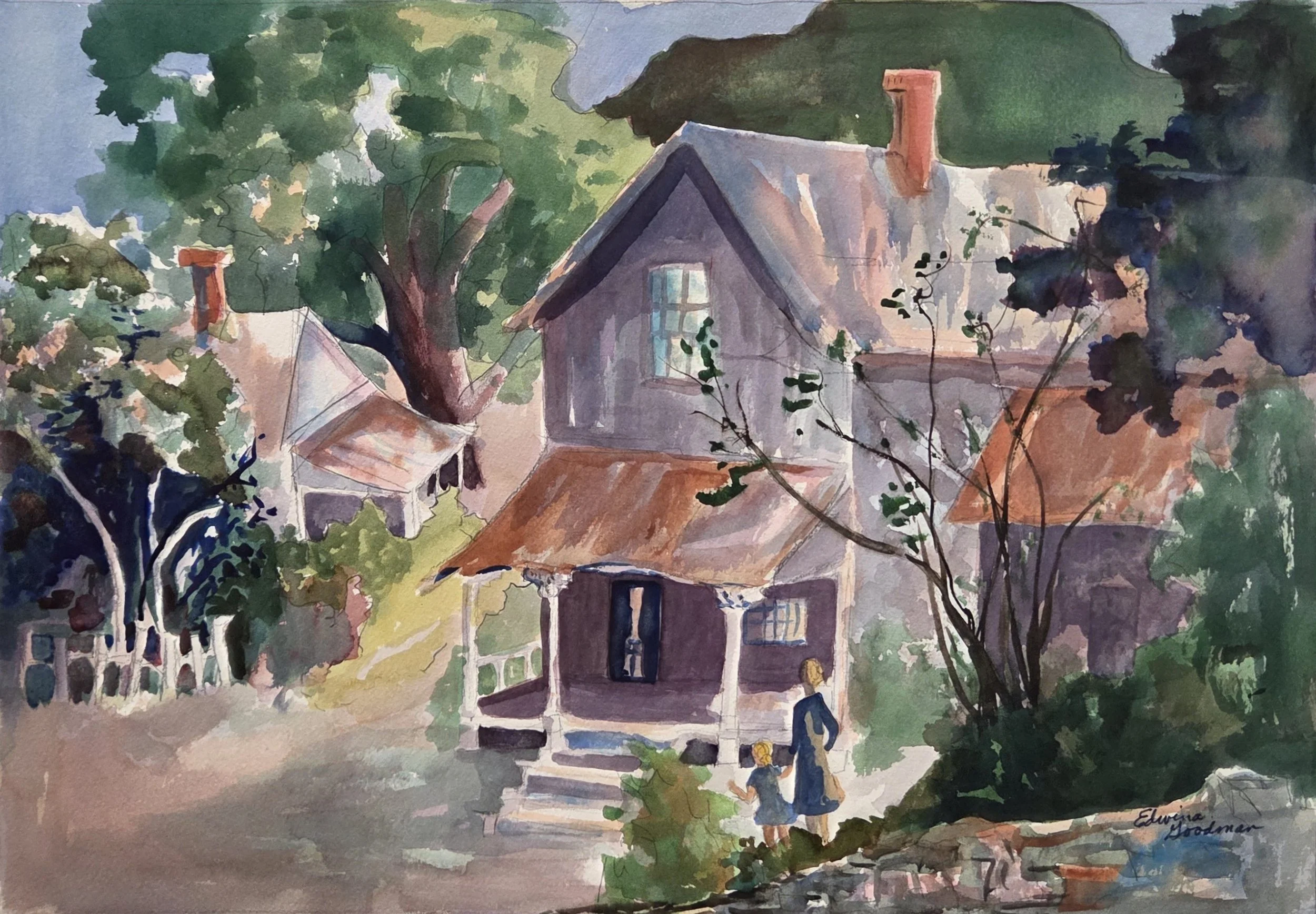 EG111- "Come on Mom", 20x14, watercolor