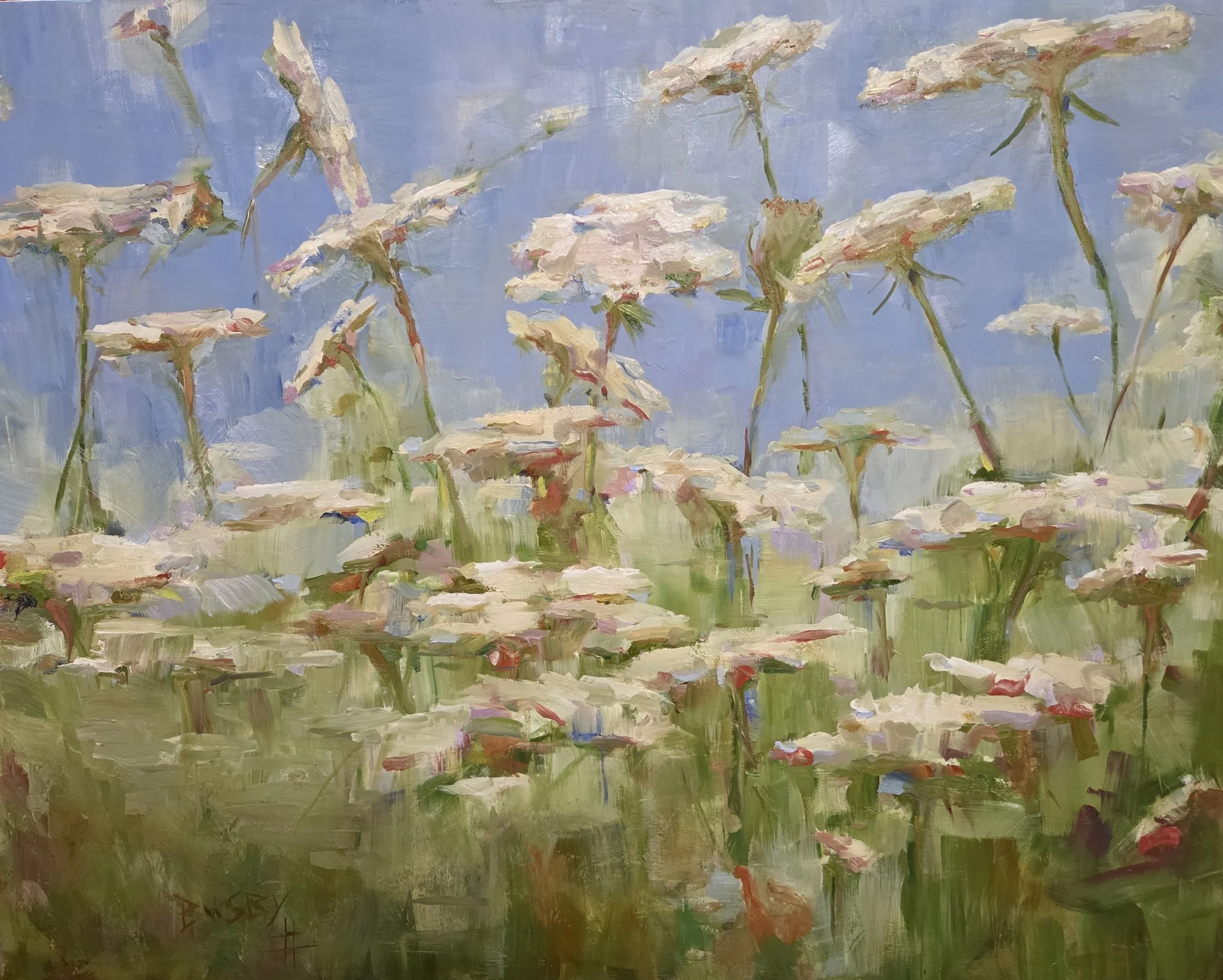 LB036- White Lare, Blue Skies, 90x60, oil on canvas