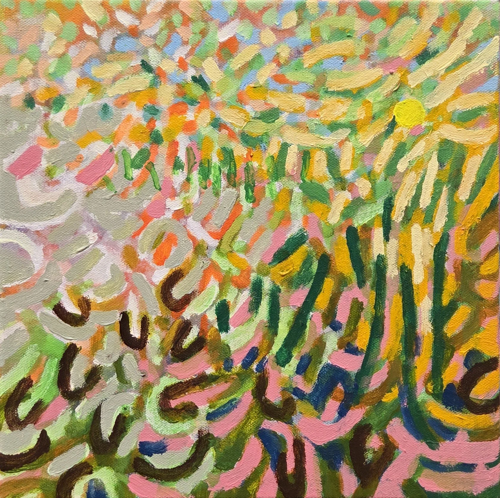 RM105- Love and Happiness, 12x12, acrylic on canvas