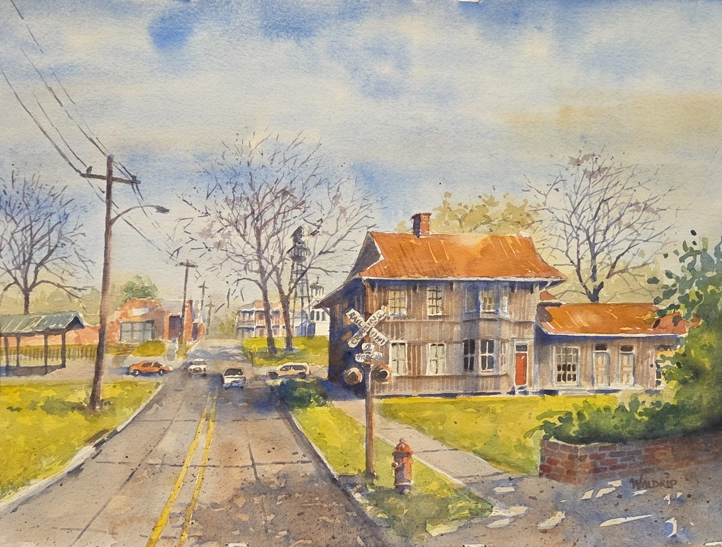 DW463- The Town of Raymond, 15x11, watercolor