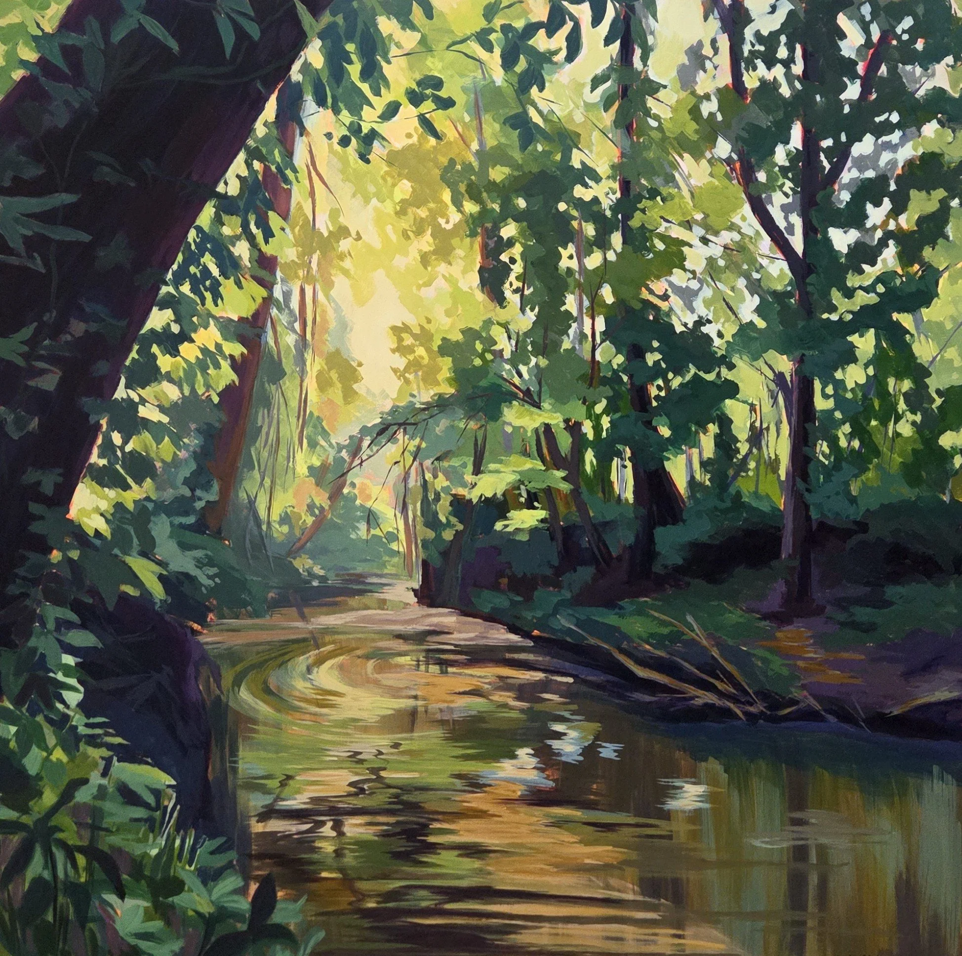 LC054- The Long Way Back, 30x30, acrylic on board