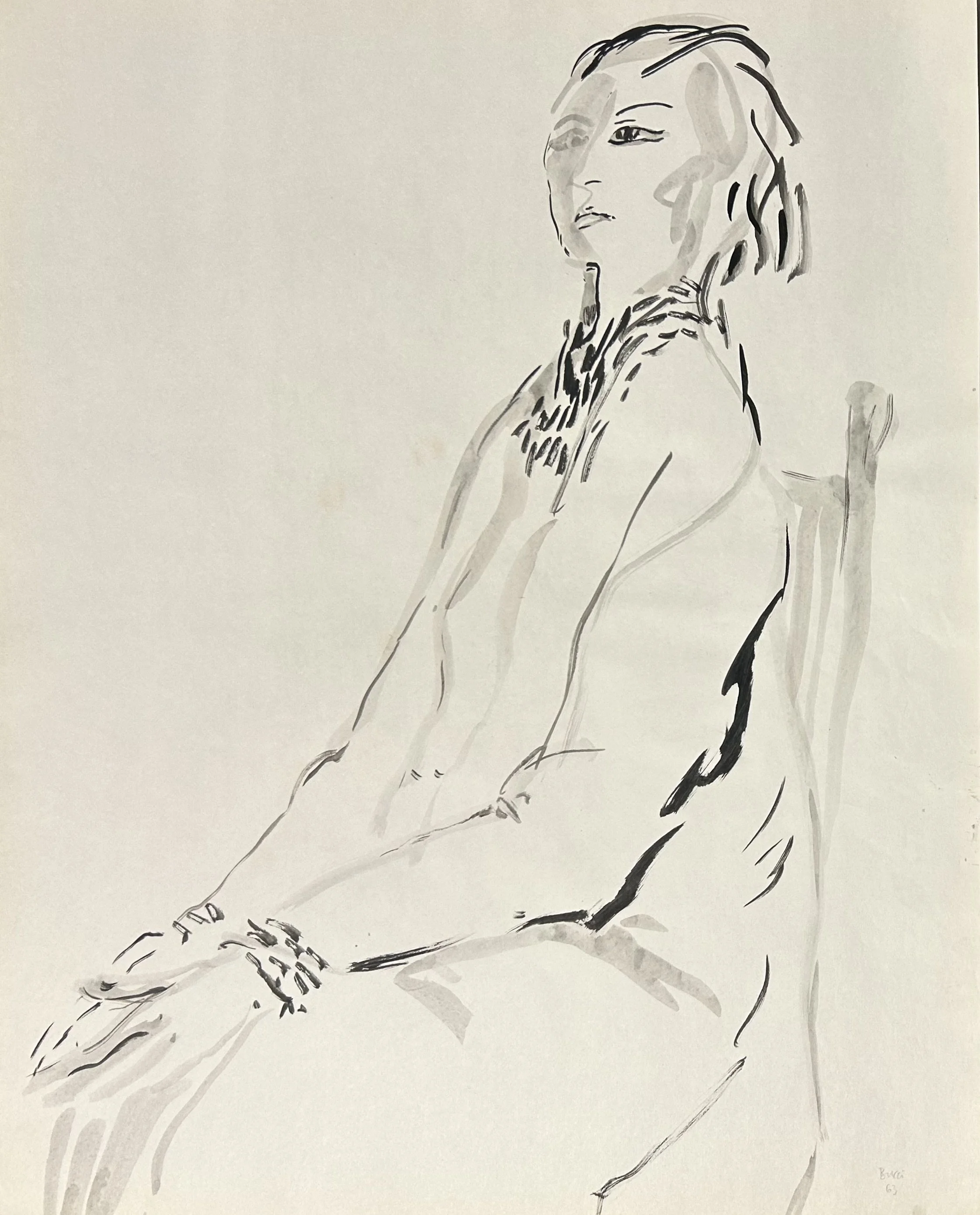 AB-1141- 1963, 19x24, brush and ink