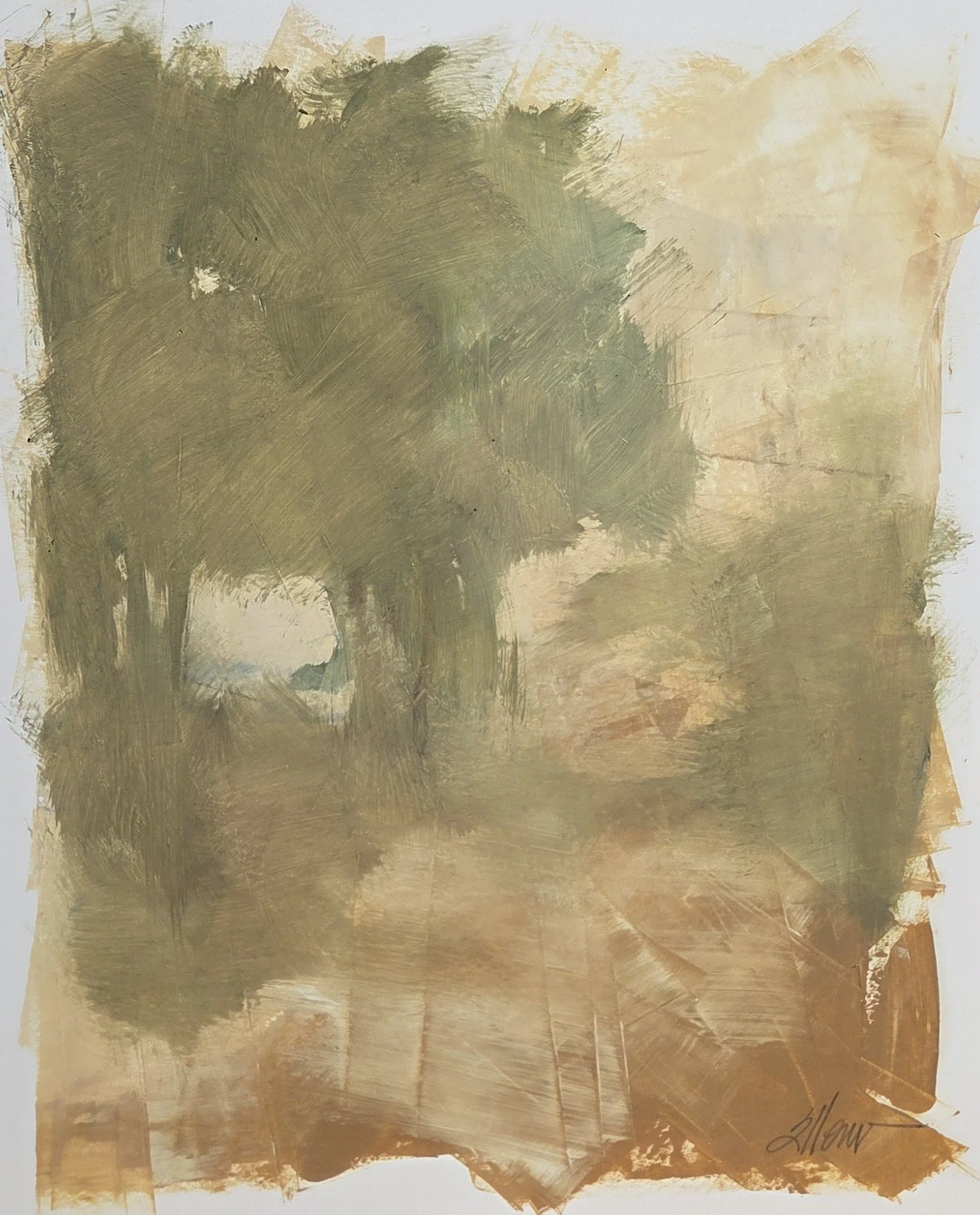 JE835- Forgotten Forest I, 14x17, oil on paper