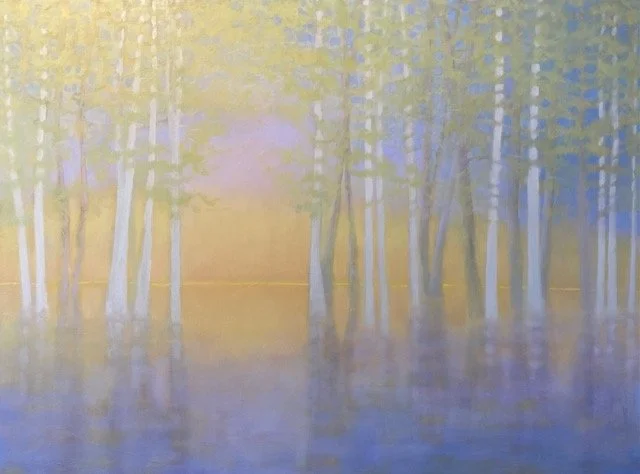 PHA005- Flooded Sycamores, 48x36, oil on canvas